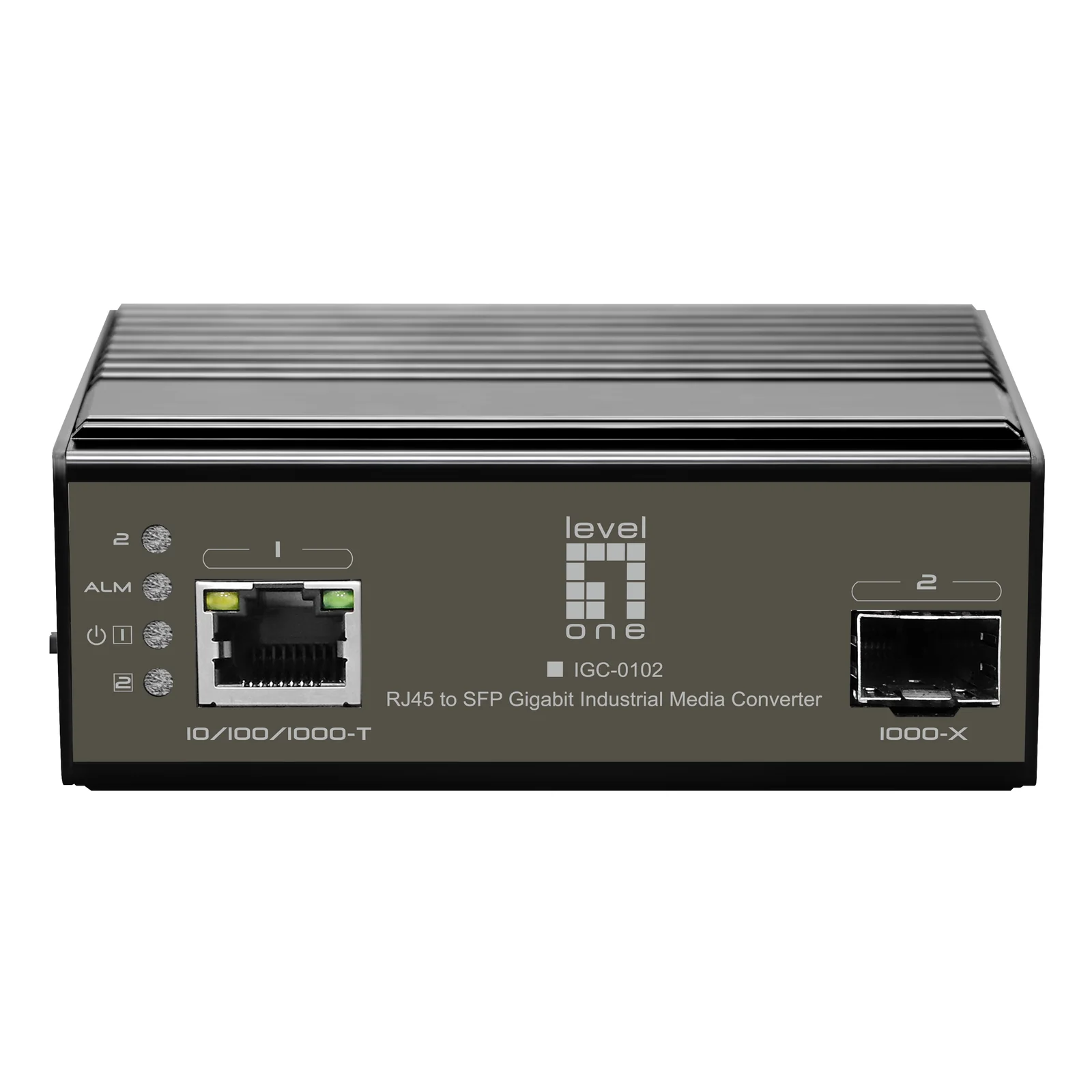 LevelOne IGC-0102 convertisseur de support réseau 1000 Mbit/s Noir