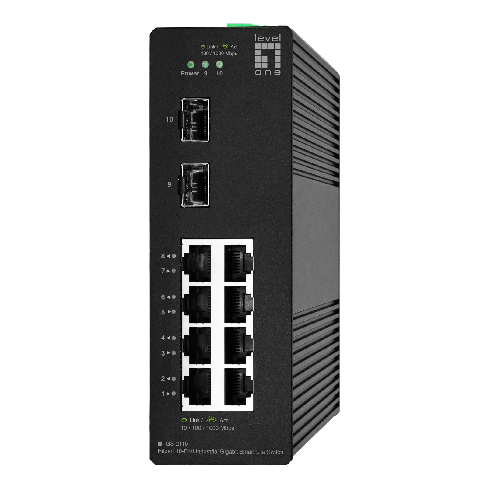 LevelOne IGS-2110 commutateur réseau Géré L2 Gigabit Ethernet (10/100/1000) Noir