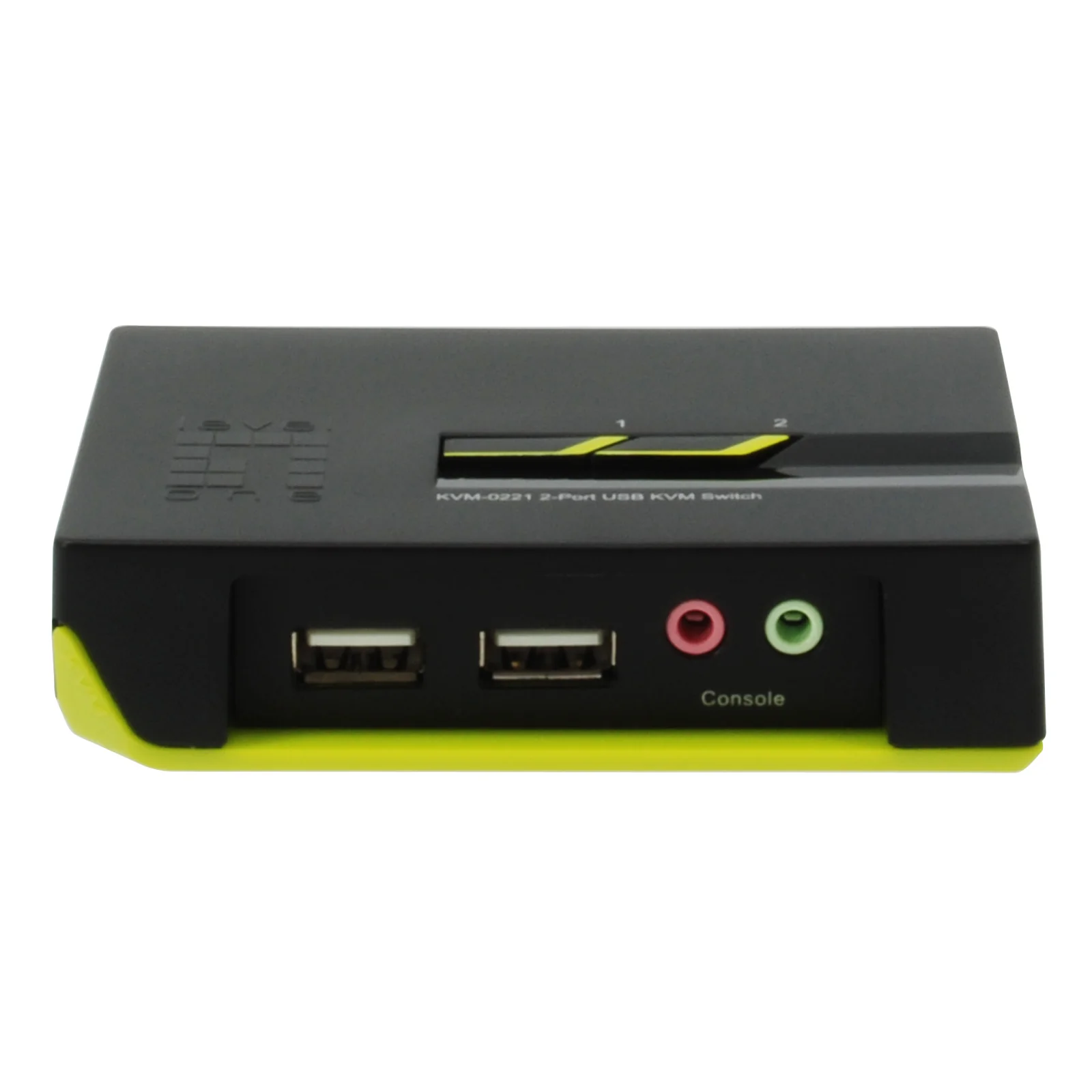 LevelOne KVM-0221 commutateur écran, clavier et souris Noir, Vert