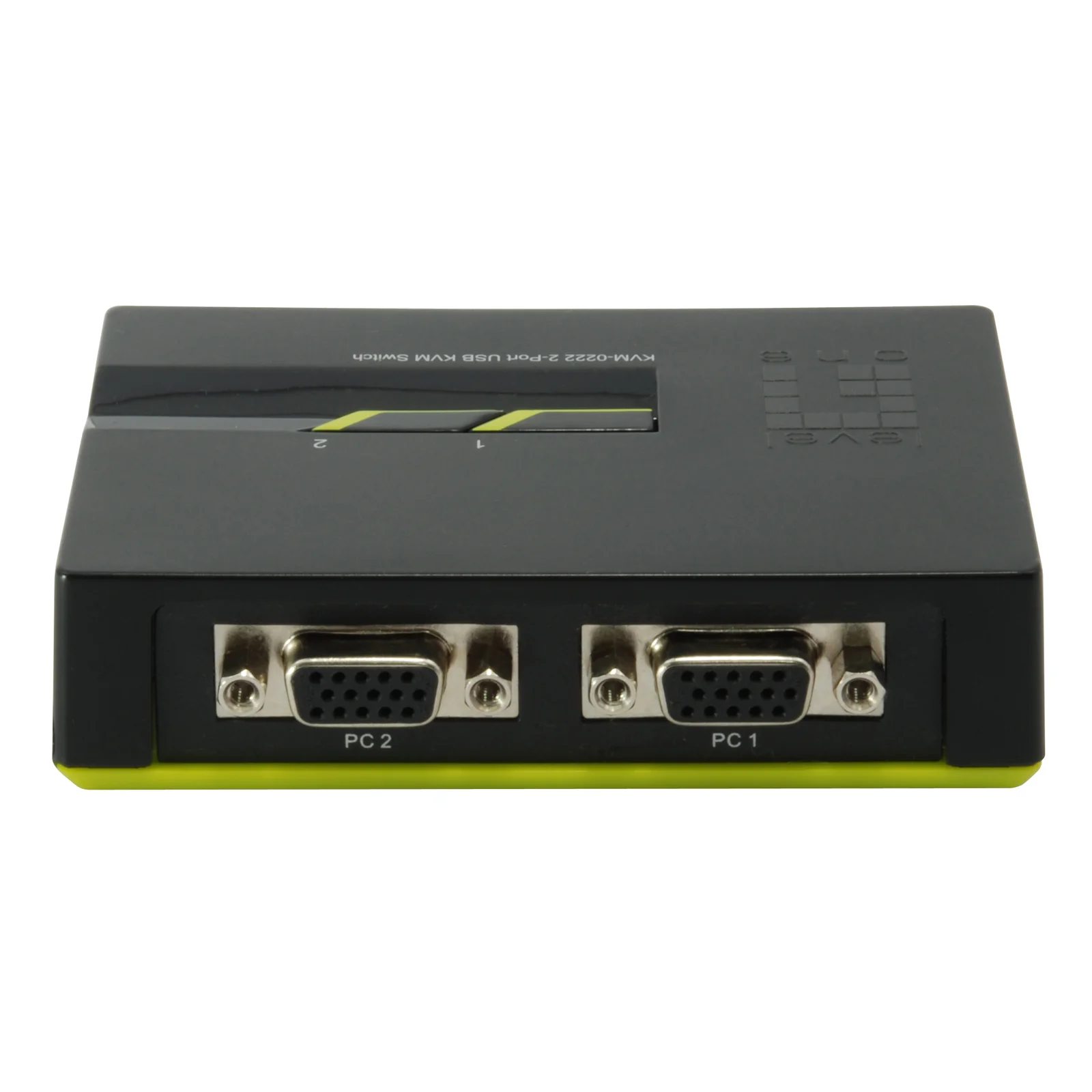 LevelOne KVM-0222 commutateur écran, clavier et souris Noir, Vert