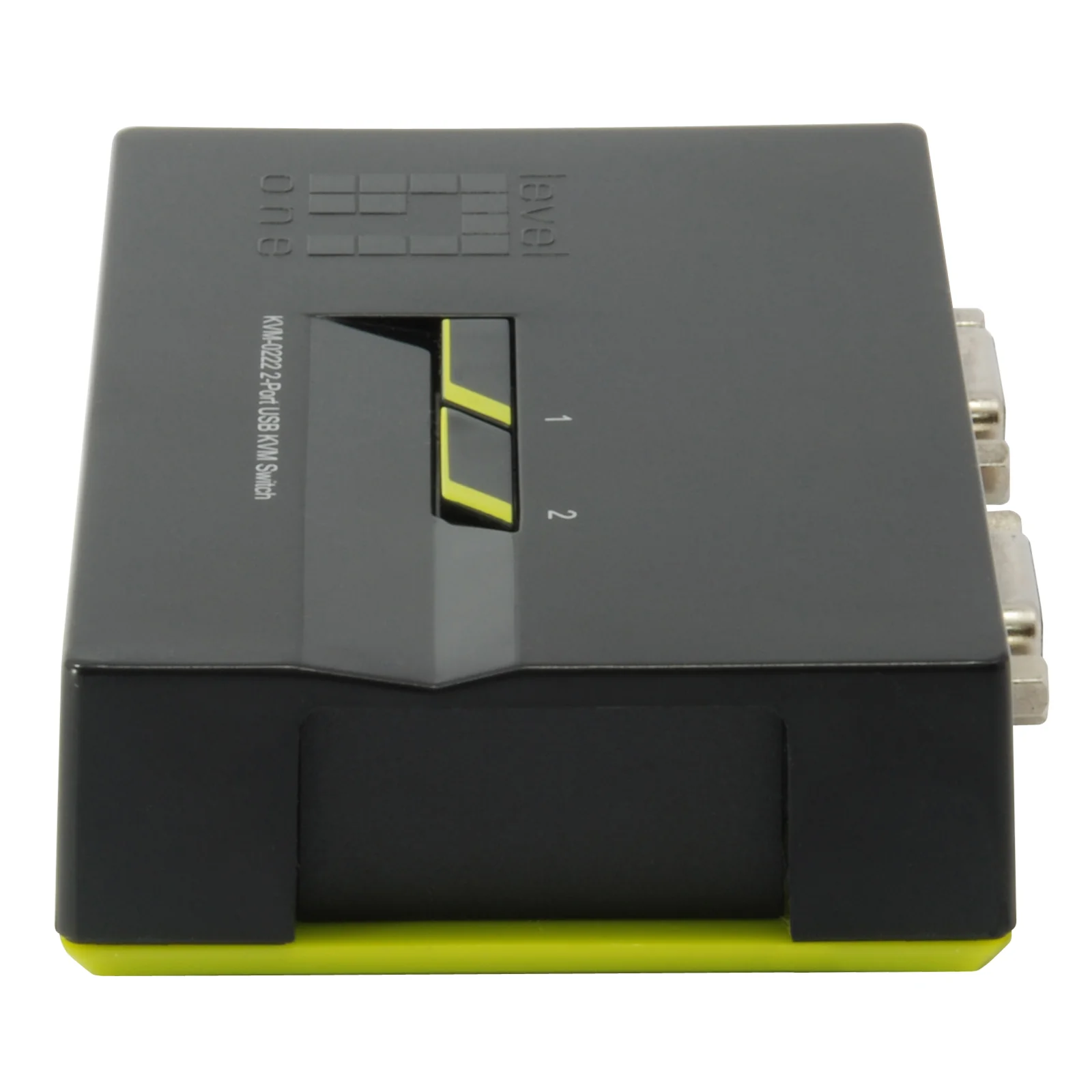 LevelOne KVM-0222 commutateur écran, clavier et souris Noir, Vert