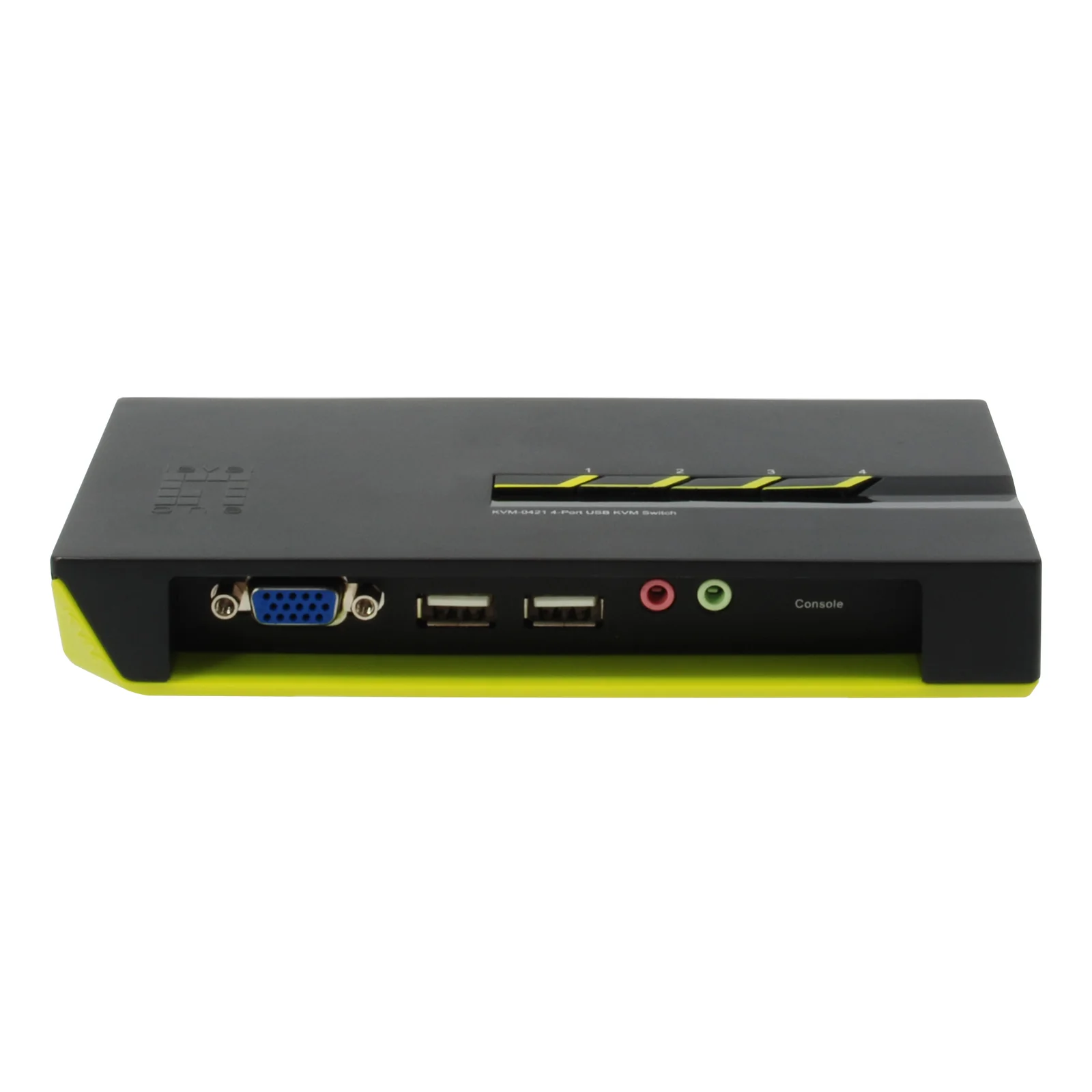 LevelOne KVM-0421 commutateur écran, clavier et souris Noir, Vert
