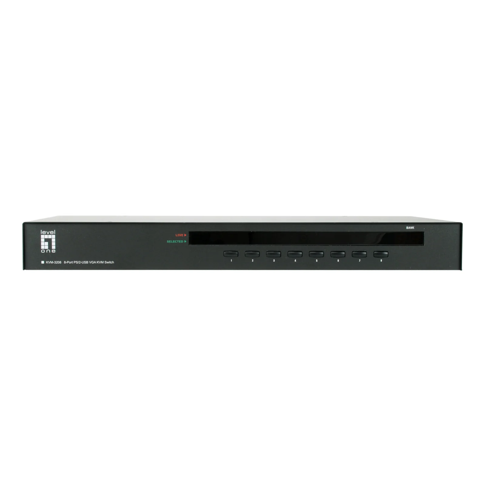 LevelOne KVM-3208 commutateur écran, clavier et souris Grille de montage Noir