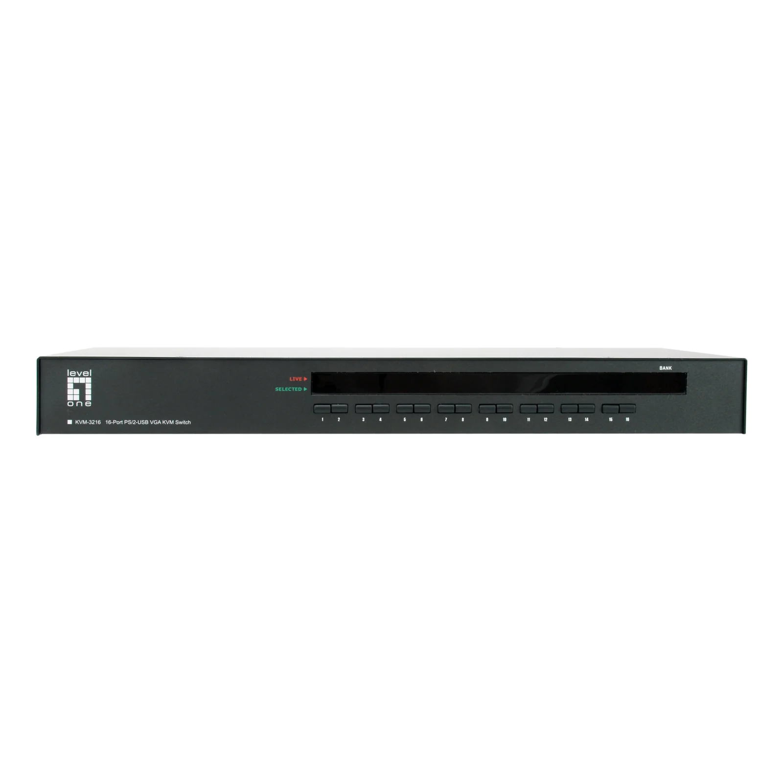 LevelOne KVM-3216 commutateur écran, clavier et souris Grille de montage Noir