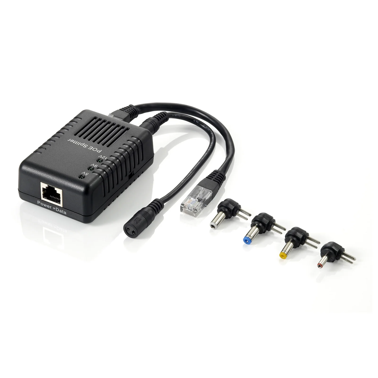 LevelOne POS-1002 séparateur voix-données Connexion Ethernet, supportant l'alimentation via ce port (PoE) Noir