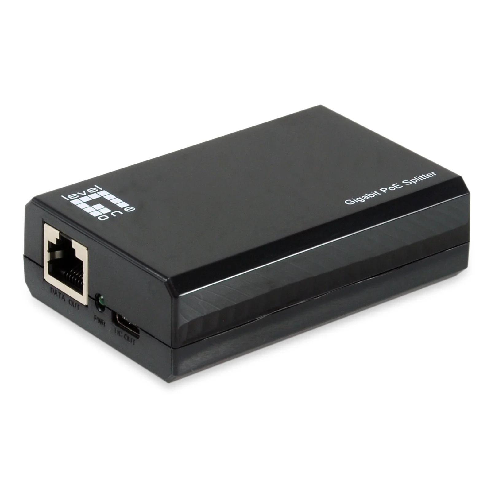 LevelOne POS-5001 séparateur voix-données Connexion Ethernet, supportant l'alimentation via ce port (PoE) Noir