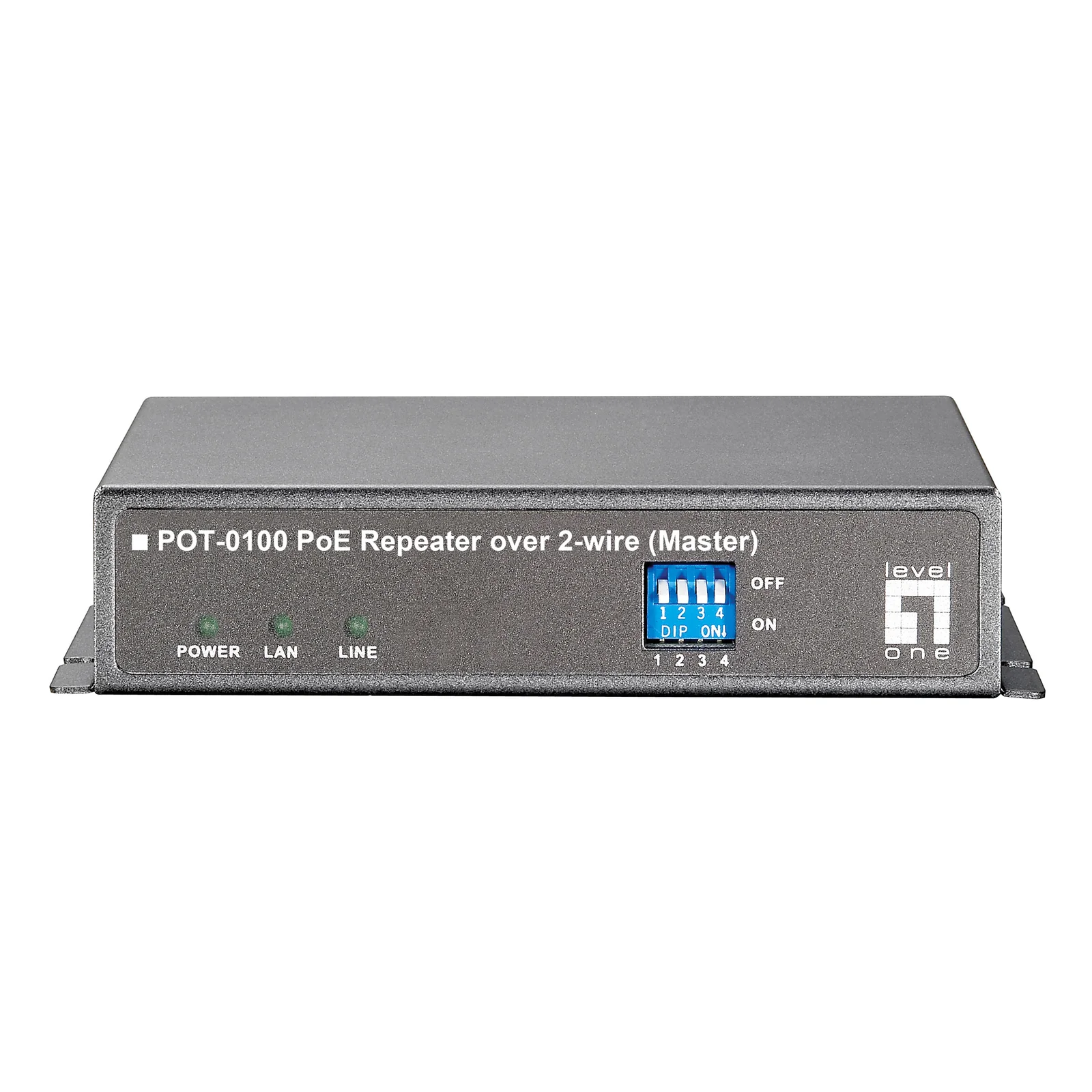 LevelOne POT-0100 prolongateur réseau Répéteur réseau Noir