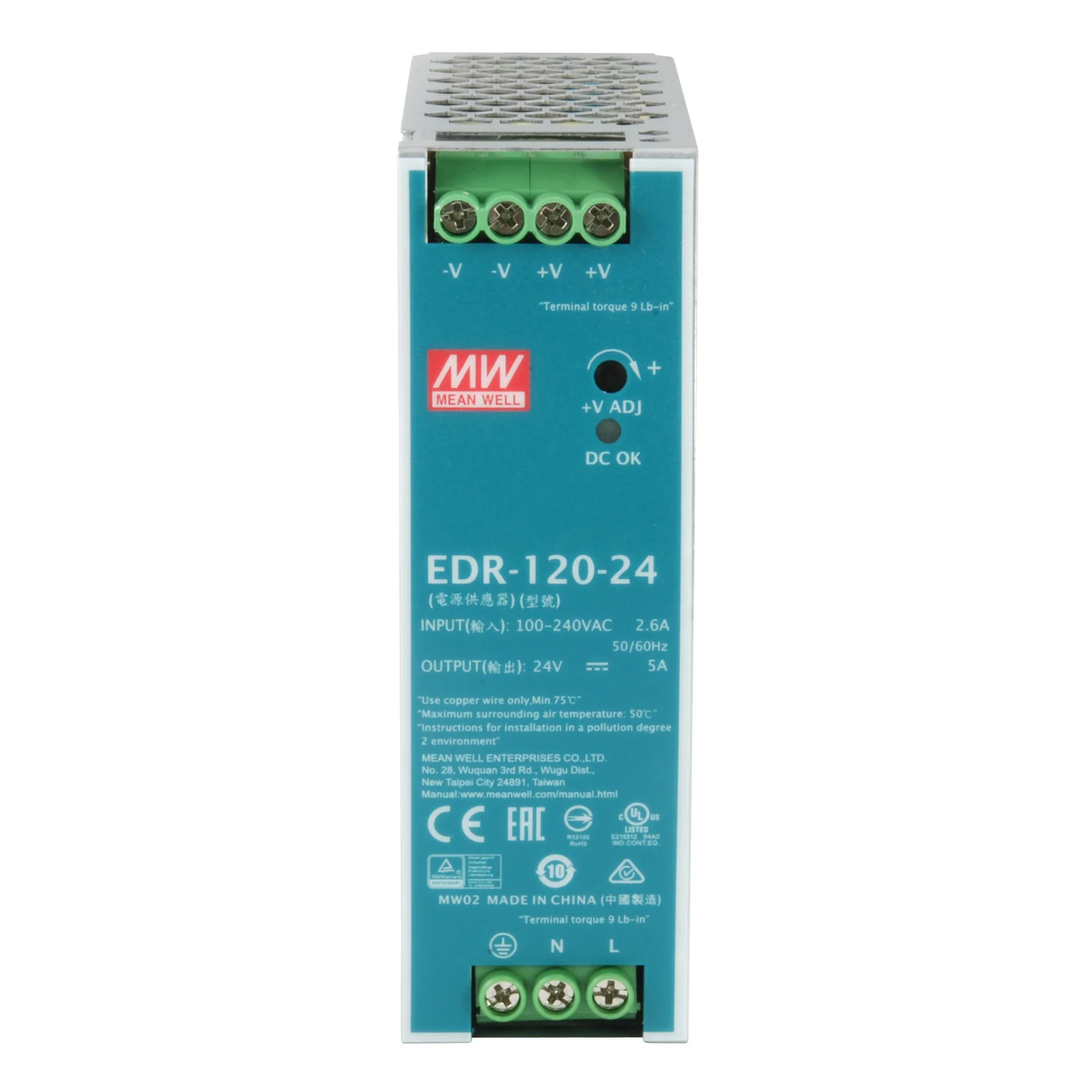LevelOne POW-2441 unité d'alimentation d'énergie 120 W Couleur menthe, Argent