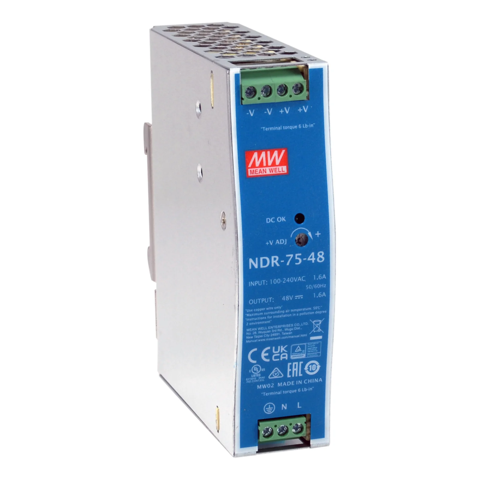 LevelOne POW-4822 unité d'alimentation d'énergie 75 W Bleu, Argent