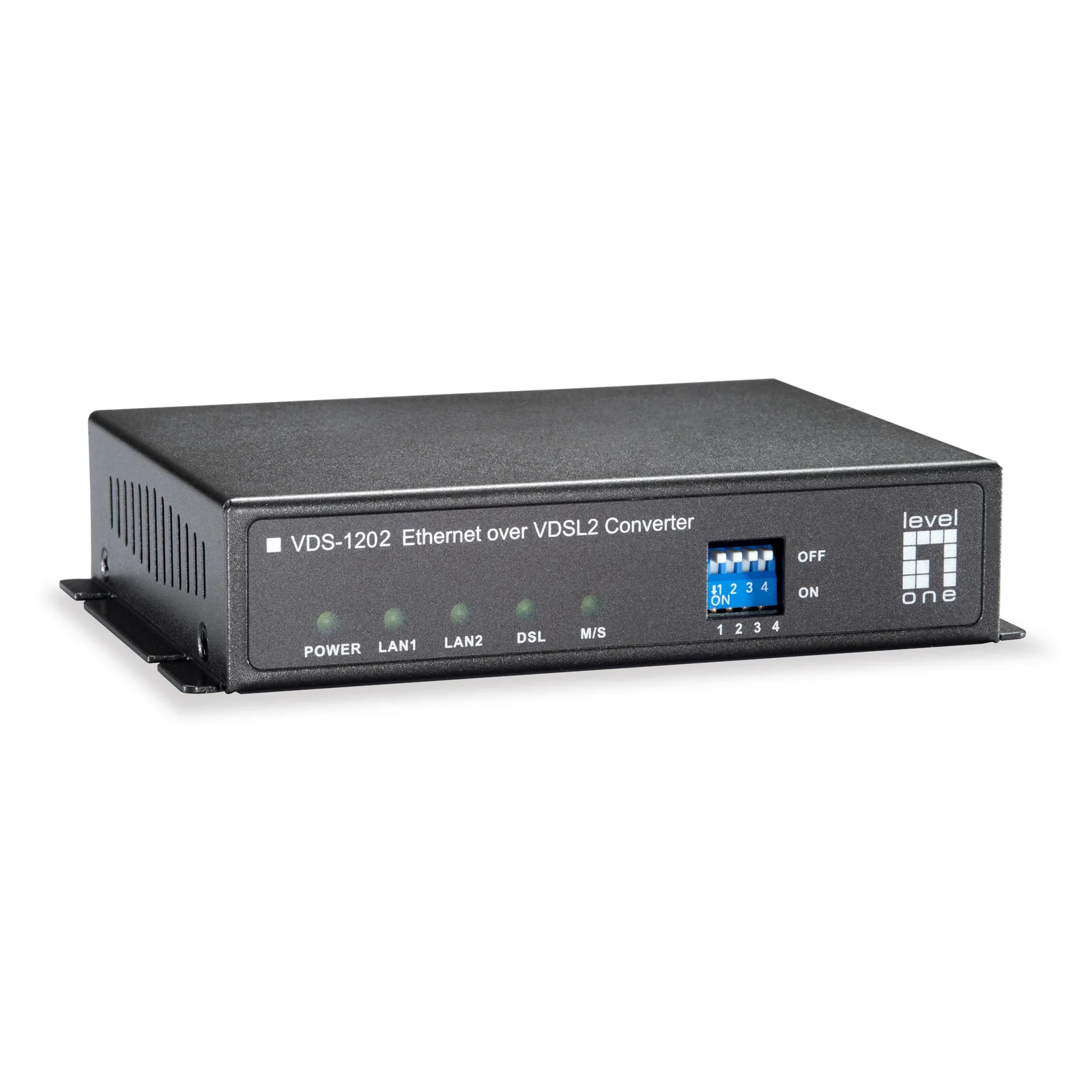LevelOne VDS-1202 convertisseur de support réseau 100 Mbit/s Gris