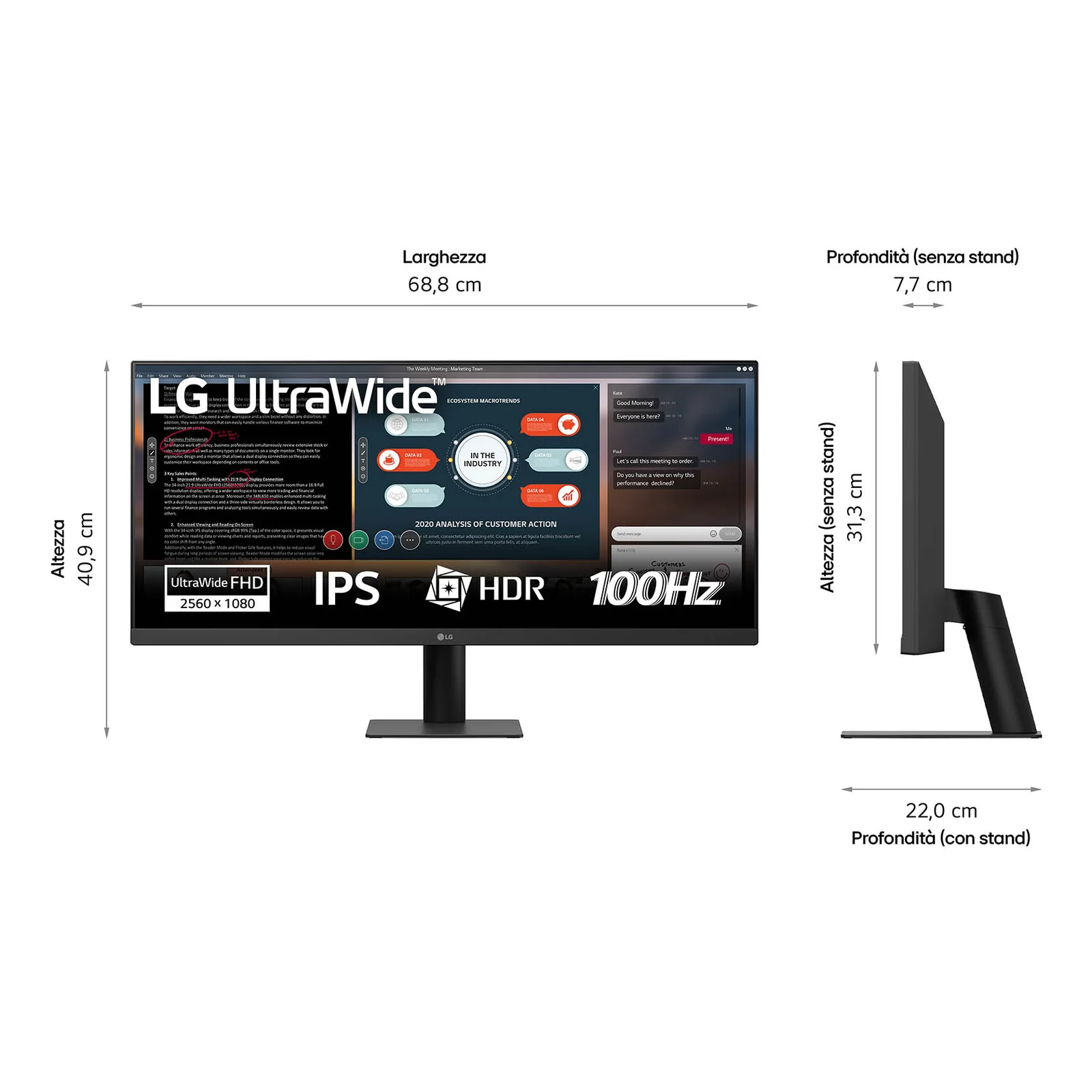 LG 29U511A-B écran plat de PC 73,7 cm (29") 2560 x 1080 pixels WFHD LCD Noir