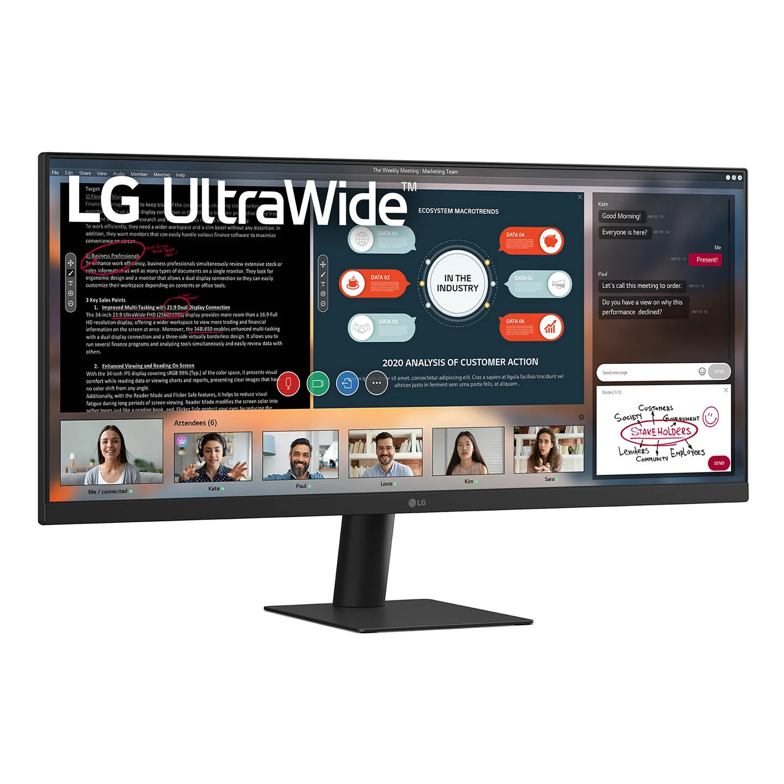 LG 29U511A-B écran plat de PC 73,7 cm (29") 2560 x 1080 pixels WFHD LCD Noir