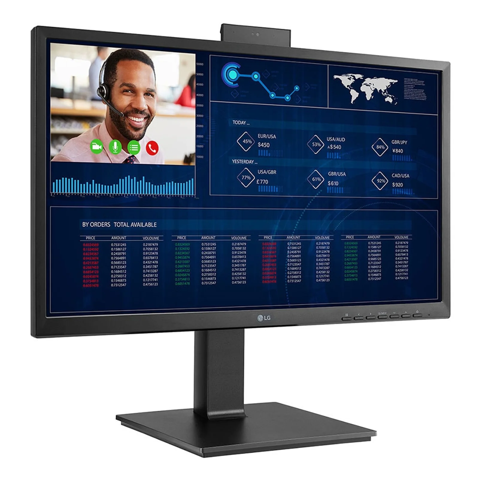 LG 24CQ651W-BP Intel® Pentium® N6005 60,5 cm (23.8") 1920 x 1080 pixels PC All-in-One 8 Go DDR4-SDRAM 256 Go SSD Windows 10 IoT Enterprise Wi-Fi 6 (802.11ax) Noir