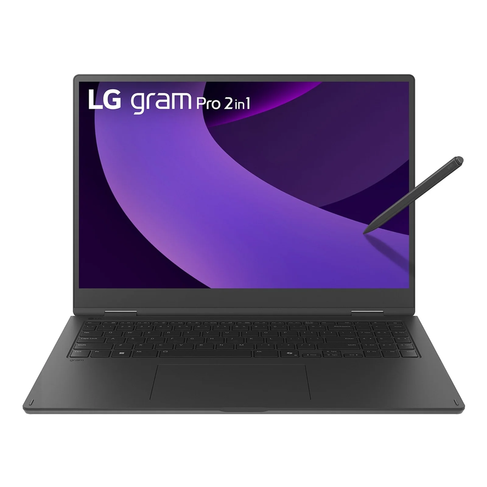 LG Gram Pro 16TB90TP Intel Core Ultra 7 255H Hybride (2-en-1) 40,6 cm (16") Écran tactile WQXGA+ 16 Go LPDDR5x-SDRAM 1 To SSD Wi-Fi 7 (802.11be) Windows 11 Pro Allemand Noir