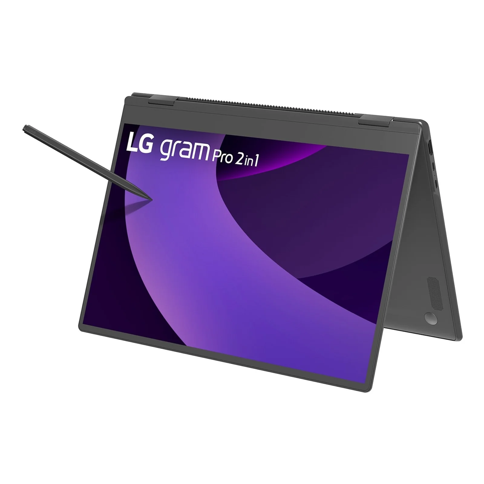 LG Gram Pro 16TB90TP Intel Core Ultra 7 255H Hybride (2-en-1) 40,6 cm (16") Écran tactile WQXGA+ 16 Go LPDDR5x-SDRAM 1 To SSD Wi-Fi 7 (802.11be) Windows 11 Pro Allemand Noir
