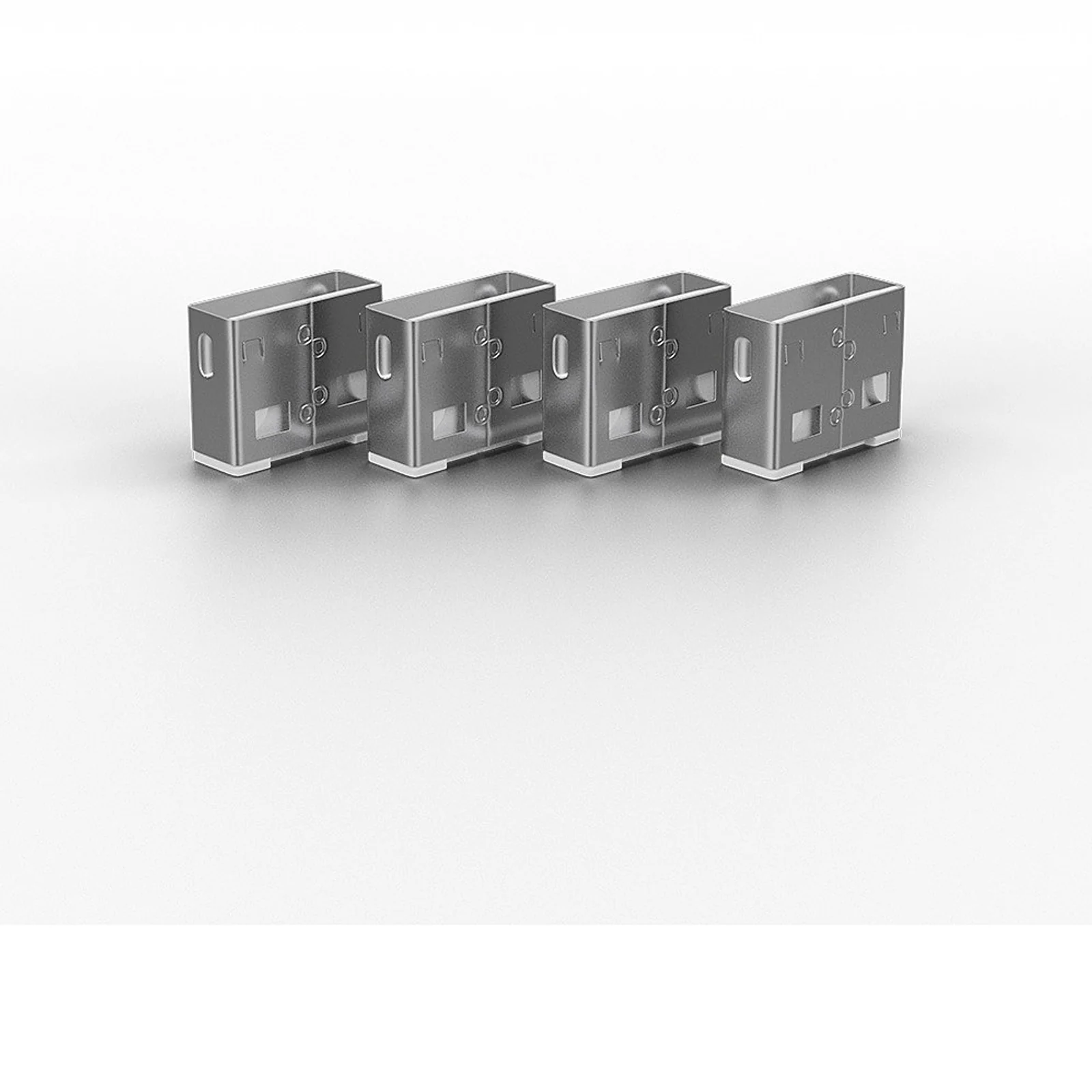 Lindy Bloqueur de port USB A, 4 pièces + clé, Blanc