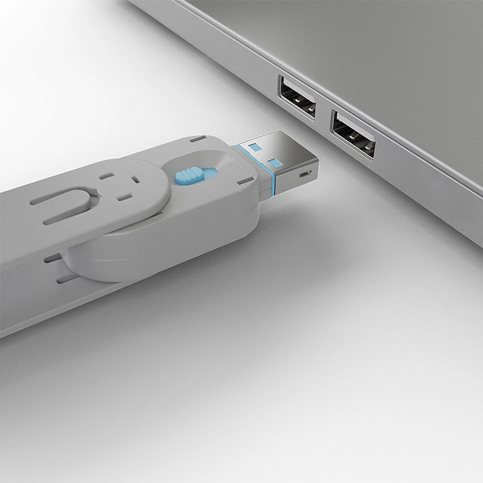 Lindy Bloqueur de port USB A, 4 pièces + clé, Bleu