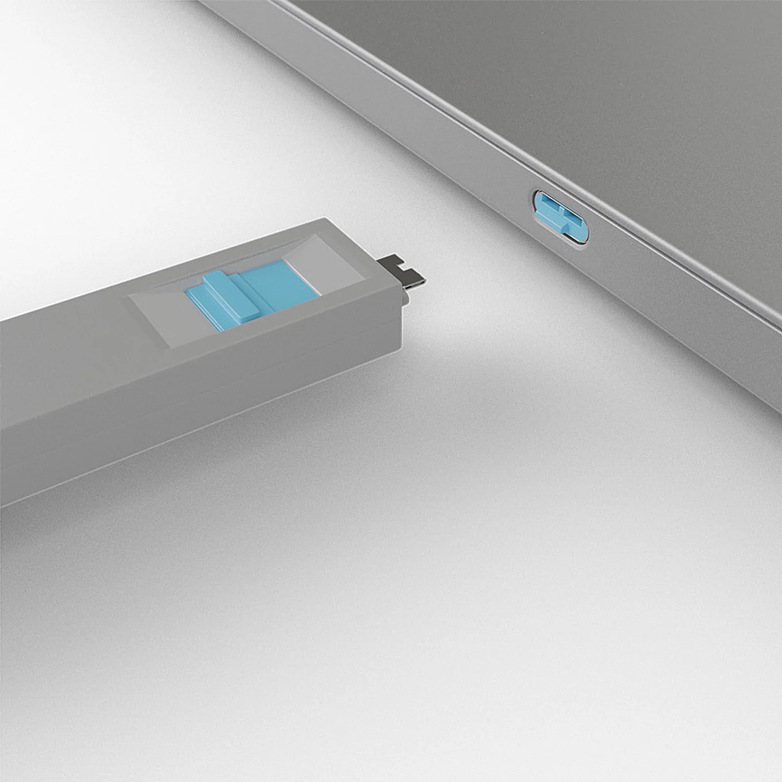 Lindy Bloqueur de port USB C, 4 pièces + clé, Bleu