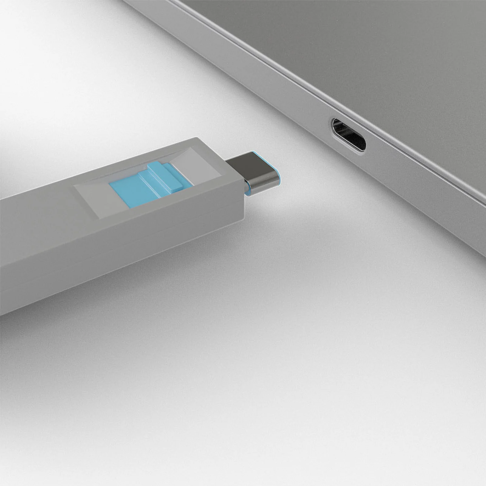 Lindy Bloqueur de port USB C, 4 pièces + clé, Bleu