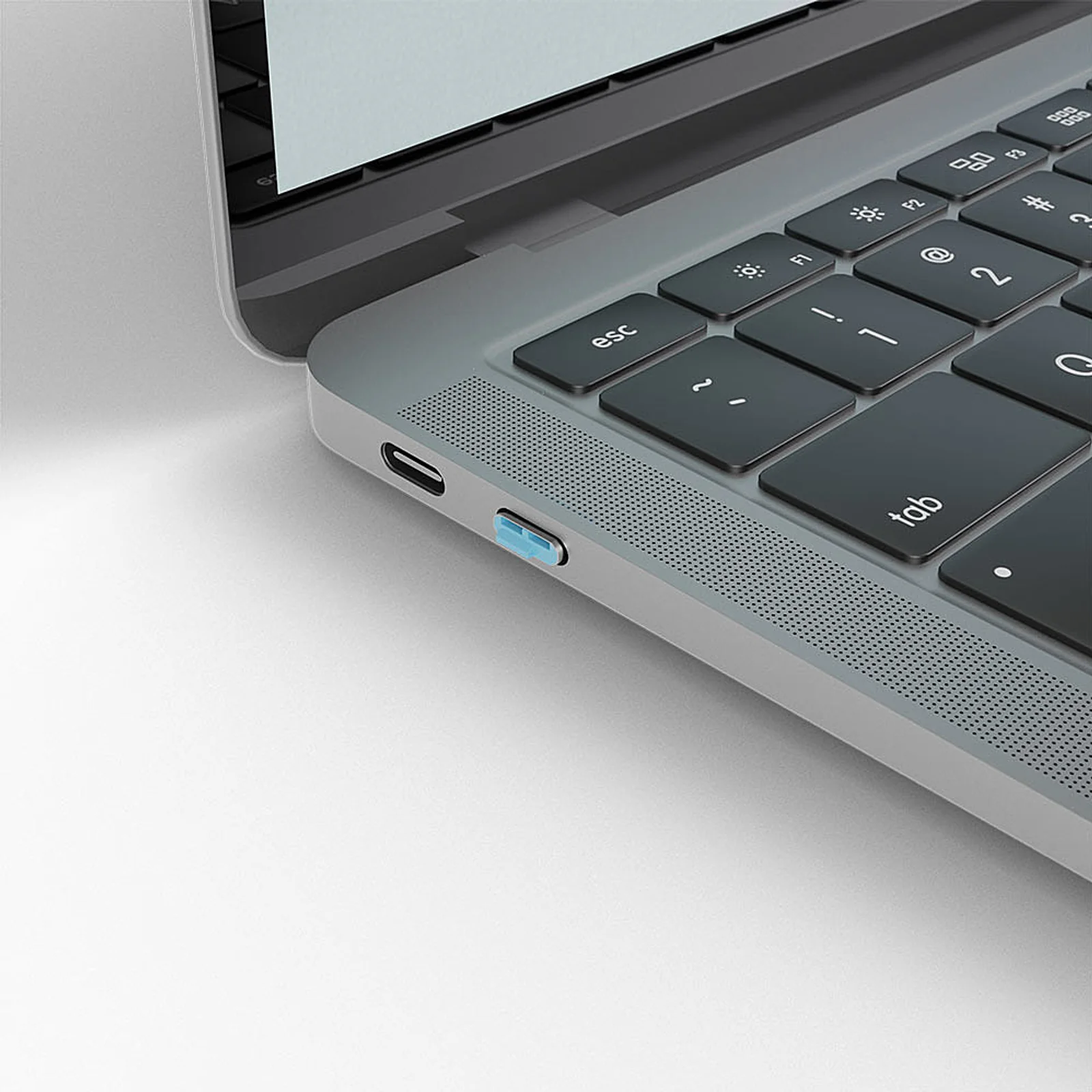 Lindy Bloqueur de port USB C, 4 pièces + clé, Bleu