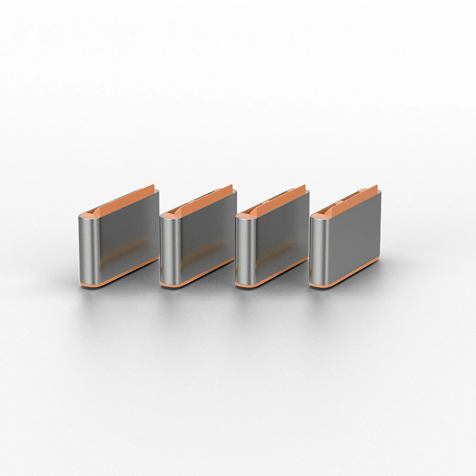 Lindy Bloqueur de port USB C, 4 pièces + clé, Orange