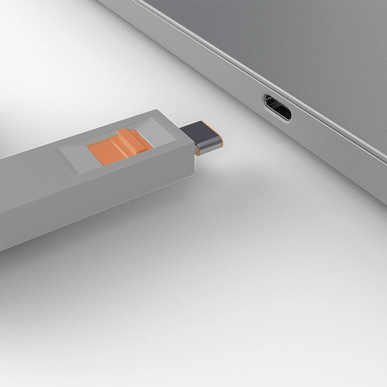 Lindy Bloqueur de port USB C, 4 pièces + clé, Orange