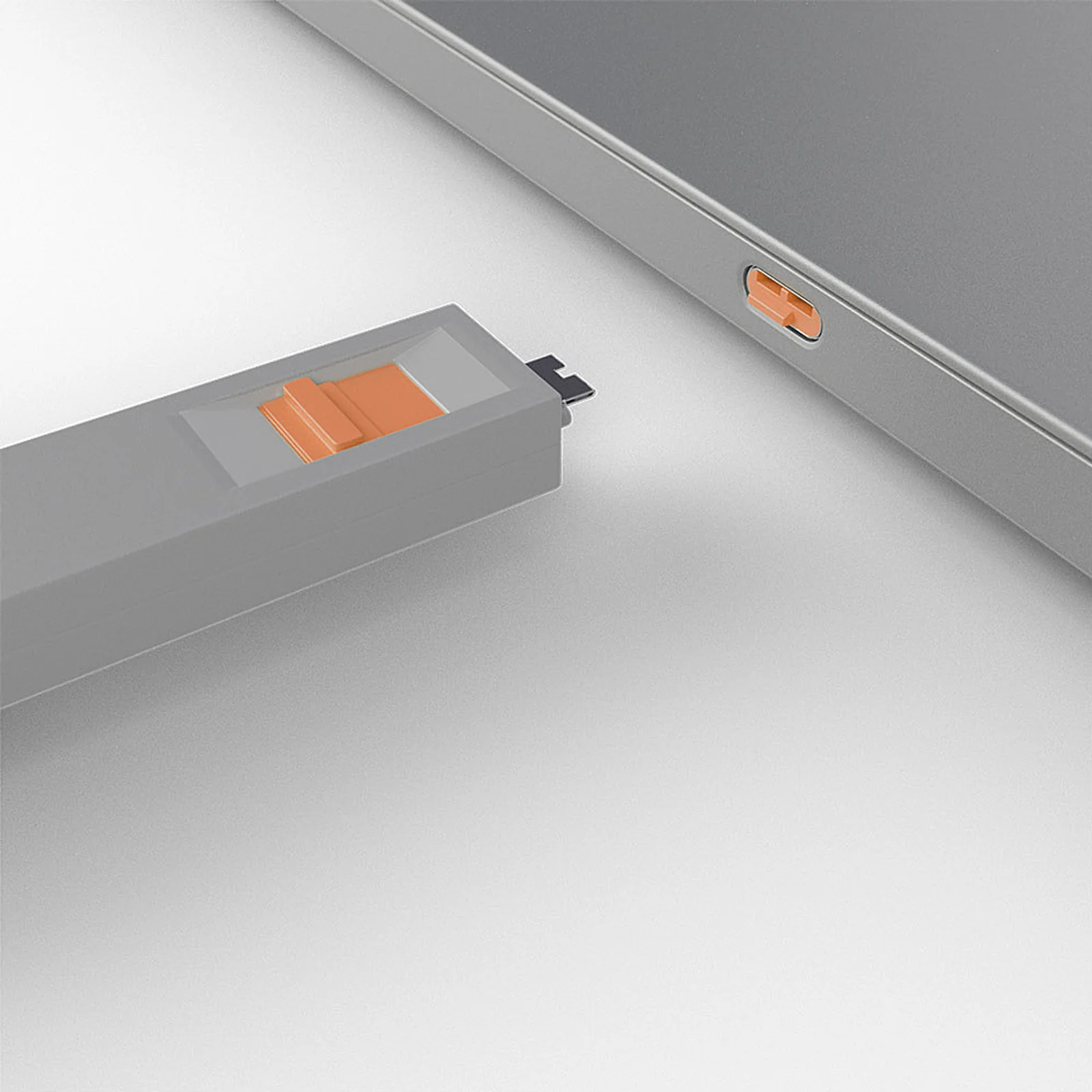 Lindy Bloqueur de port USB C, 4 pièces + clé, Orange