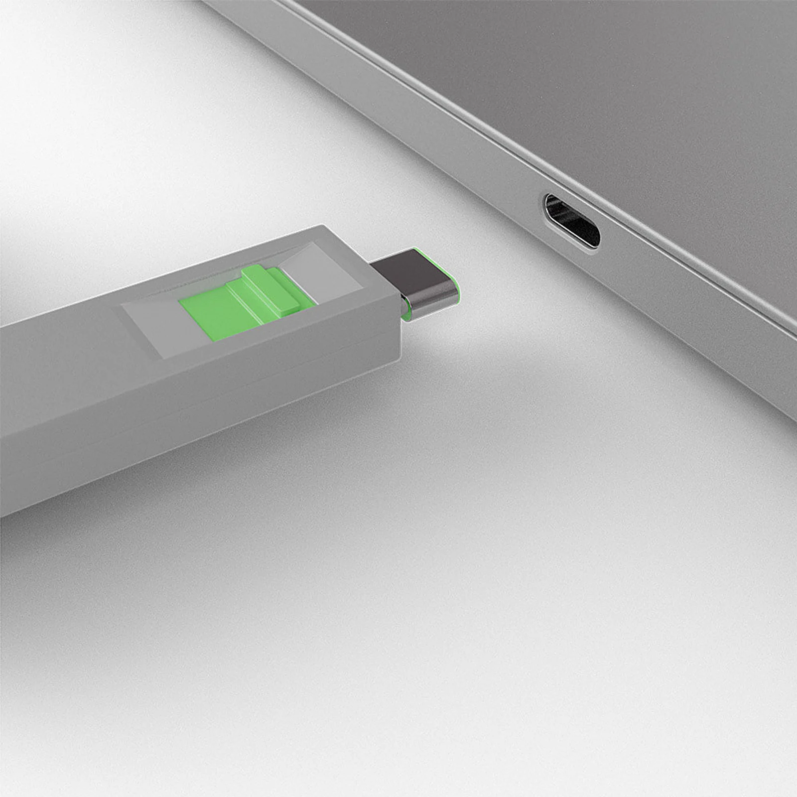 Lindy Bloqueur de port USB C, 4 pièces + clé, Vert