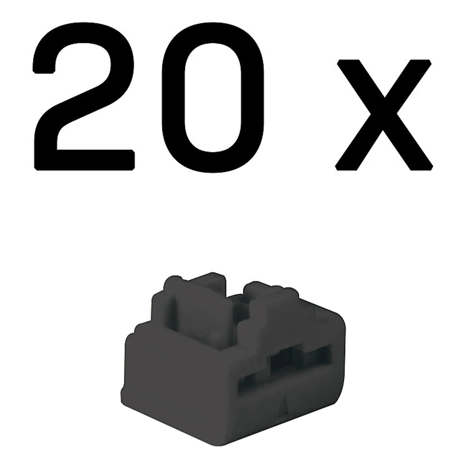Bloqueurs de port RJ-45, 20pcs, Noir