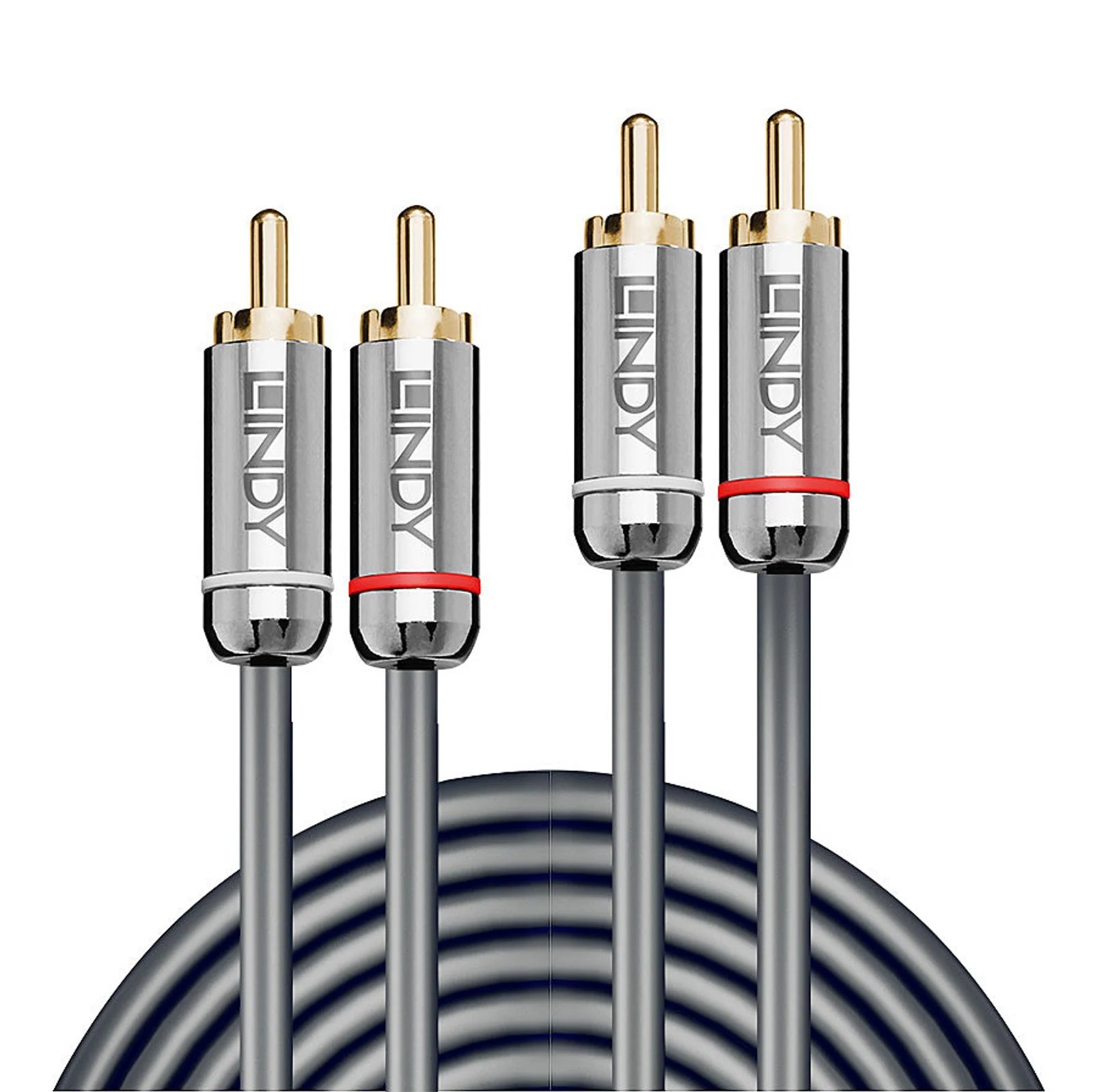 Lindy Câble Audio 2x RCA, Cromo Line, 1m