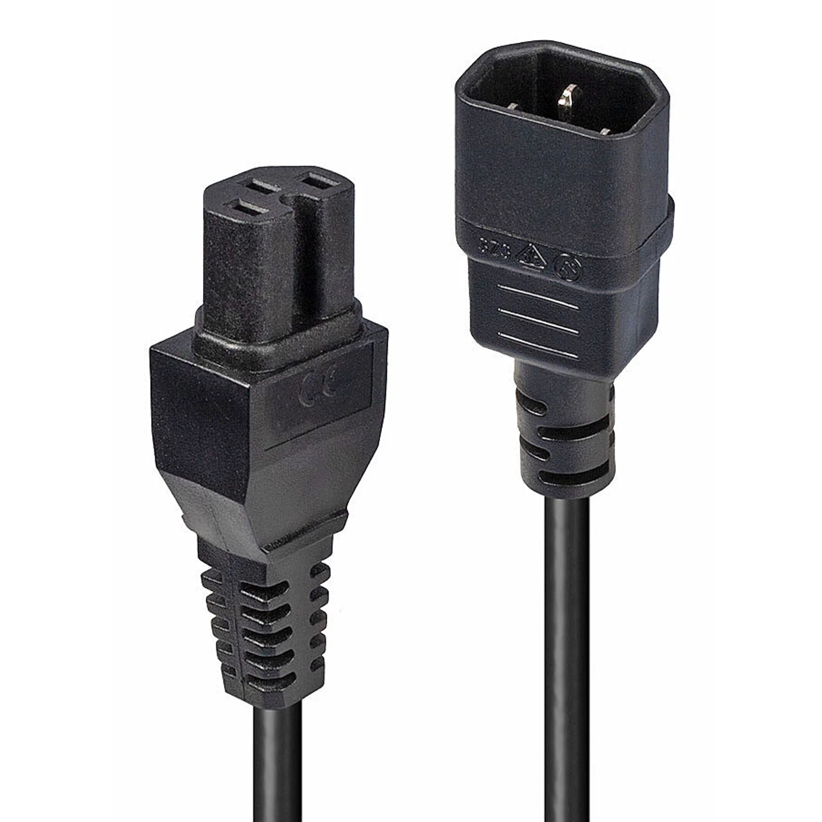 Câble d'alimentation pour conditions de fonctionnement à chaud C14 vers C15 2m, noir