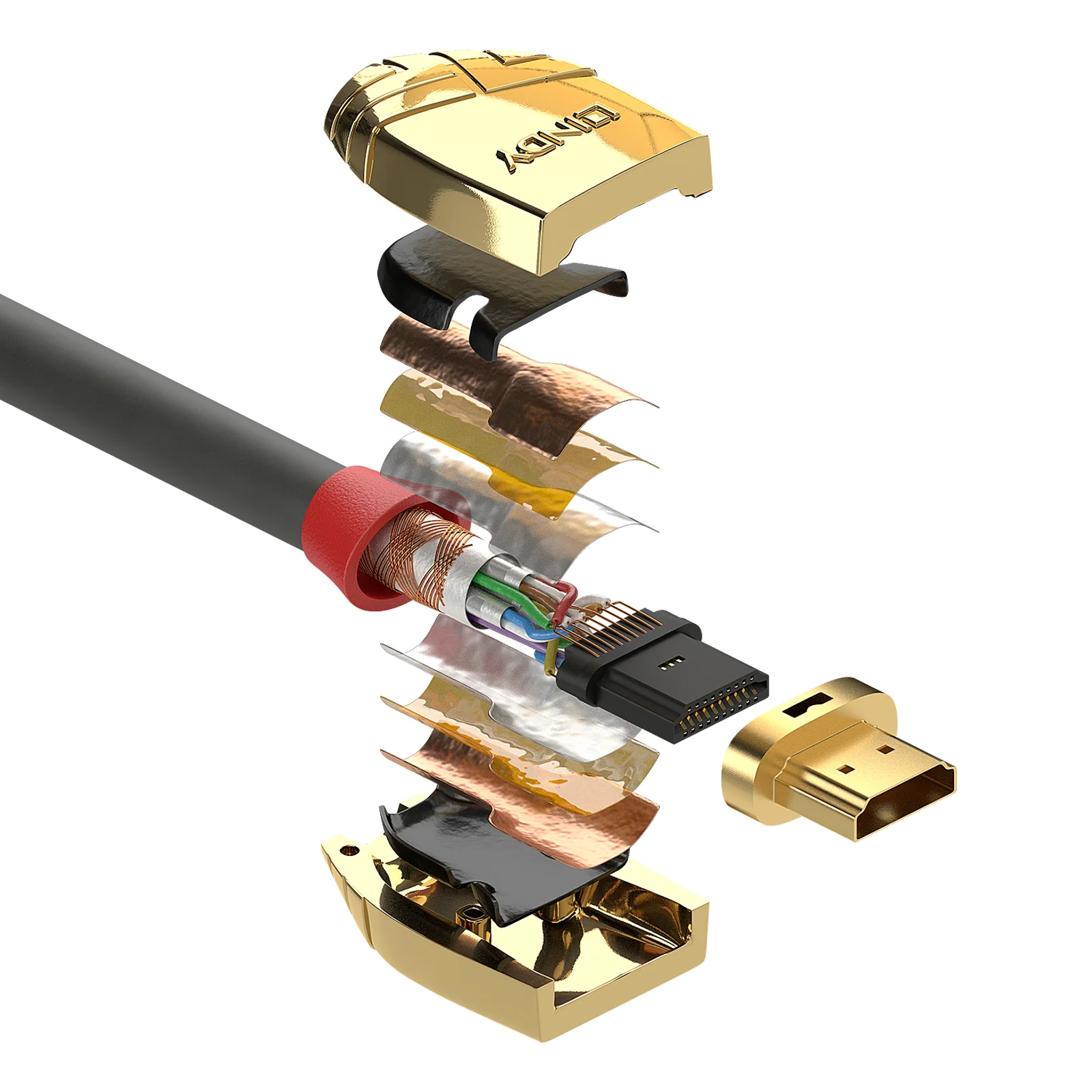 Lindy Câble HDMI High Speed, Gold Line, 7.5m