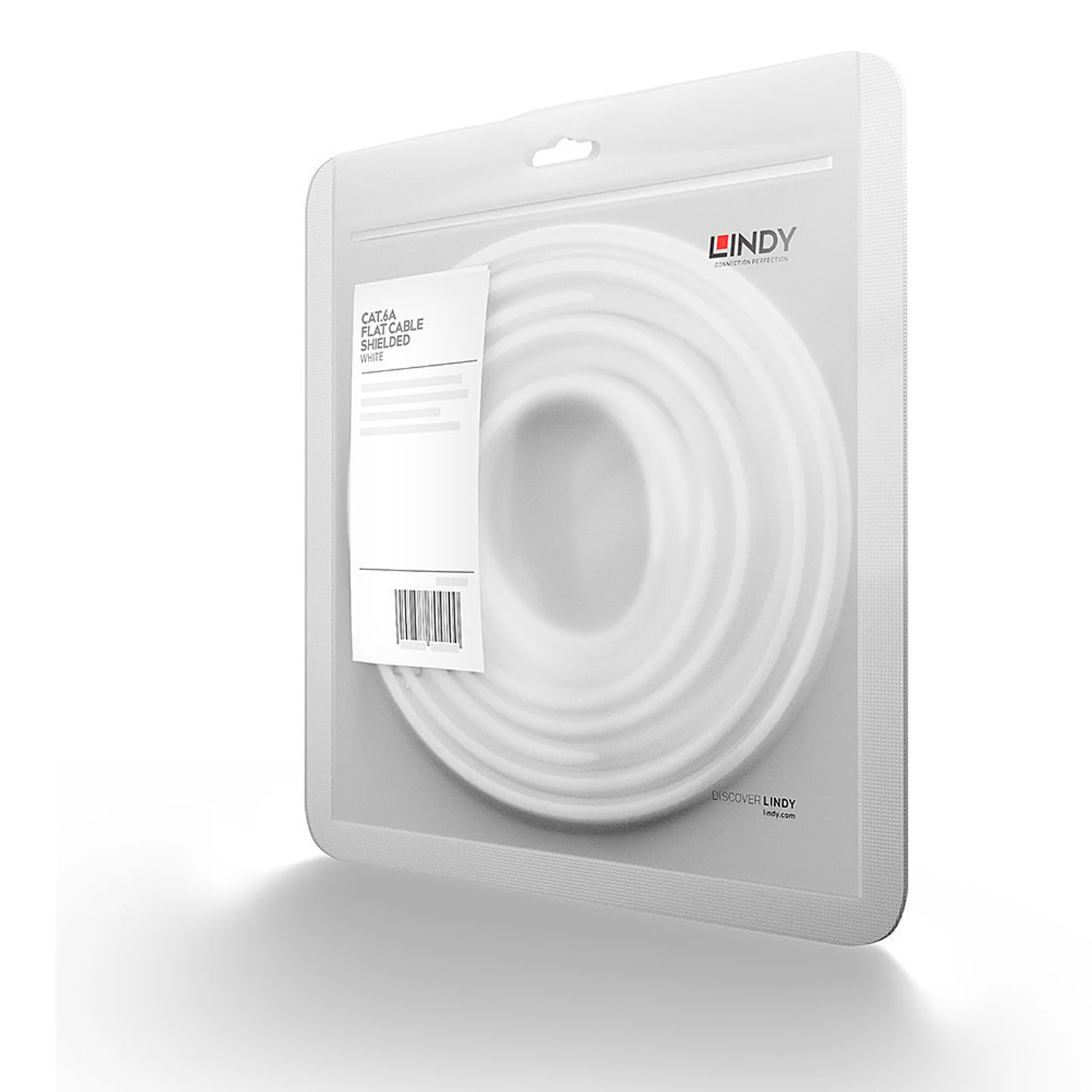 Lindy Câble réseau Plat Blanc Cat.6A U/FTP, 2m