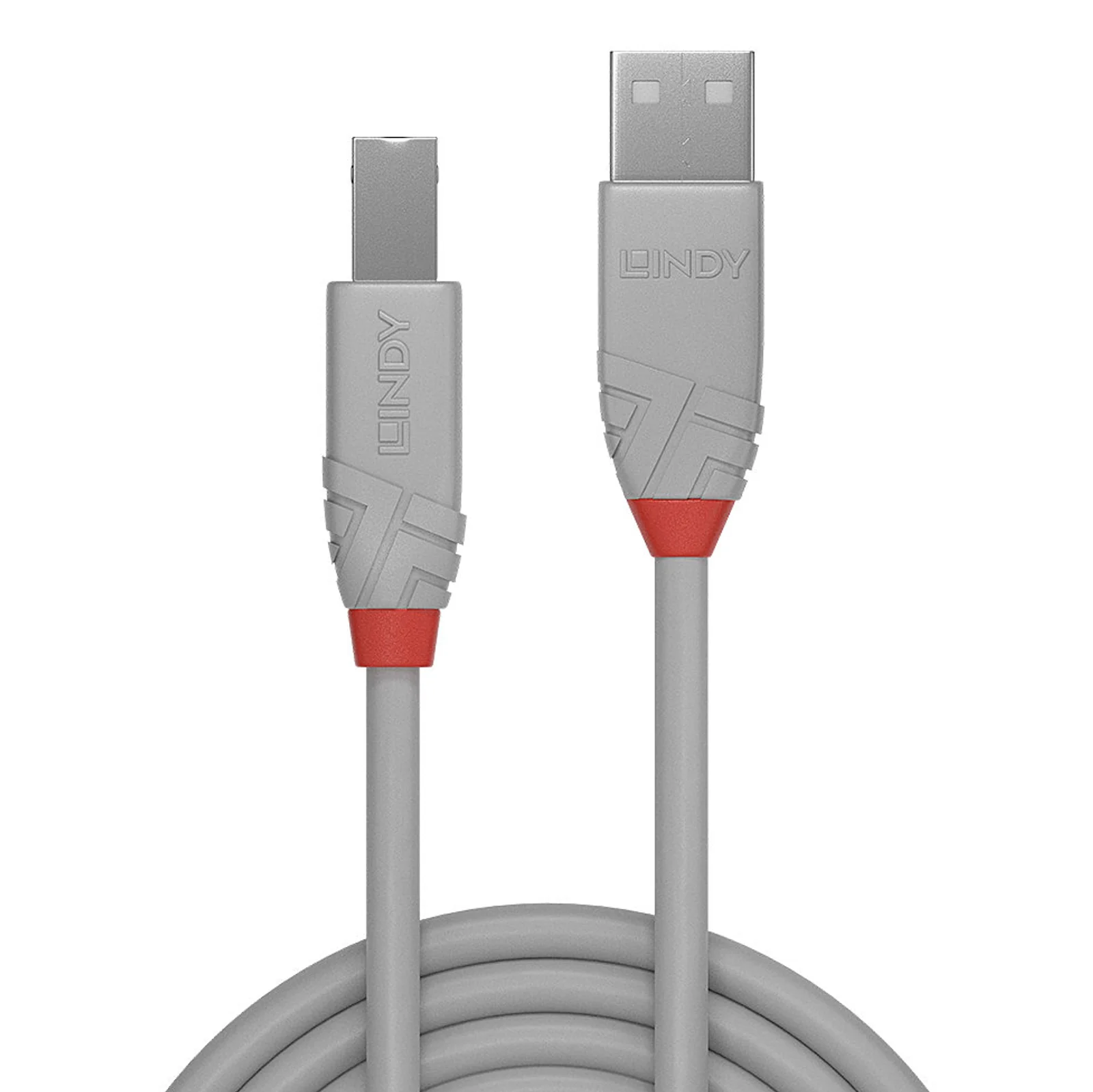 Lindy Câble USB 2.0 type A vers B, Anthra Line, Gris, 0.5m