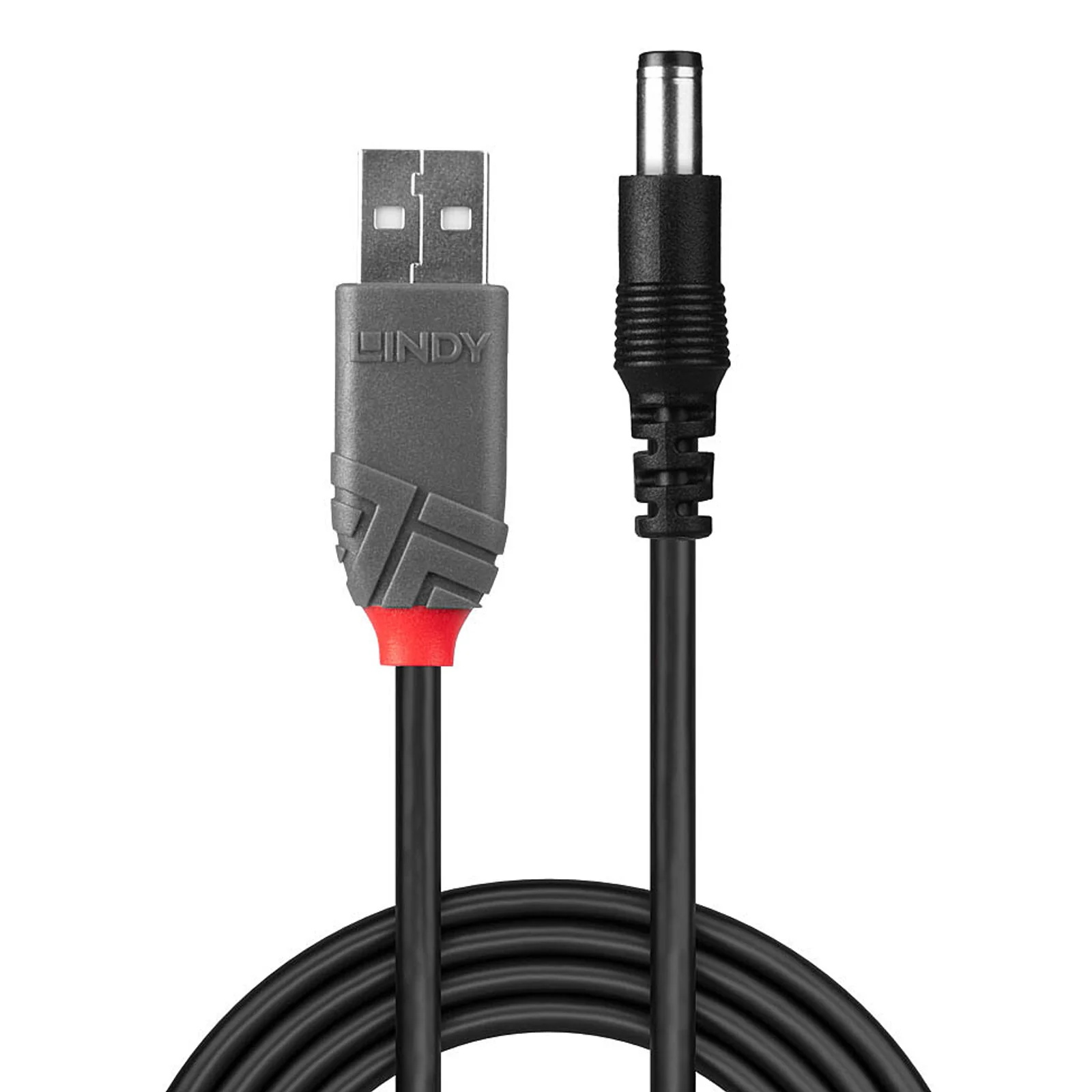 Lindy Câble USB 2.0 Type A vers DC 5.5mm/2.5mm, 1.5m