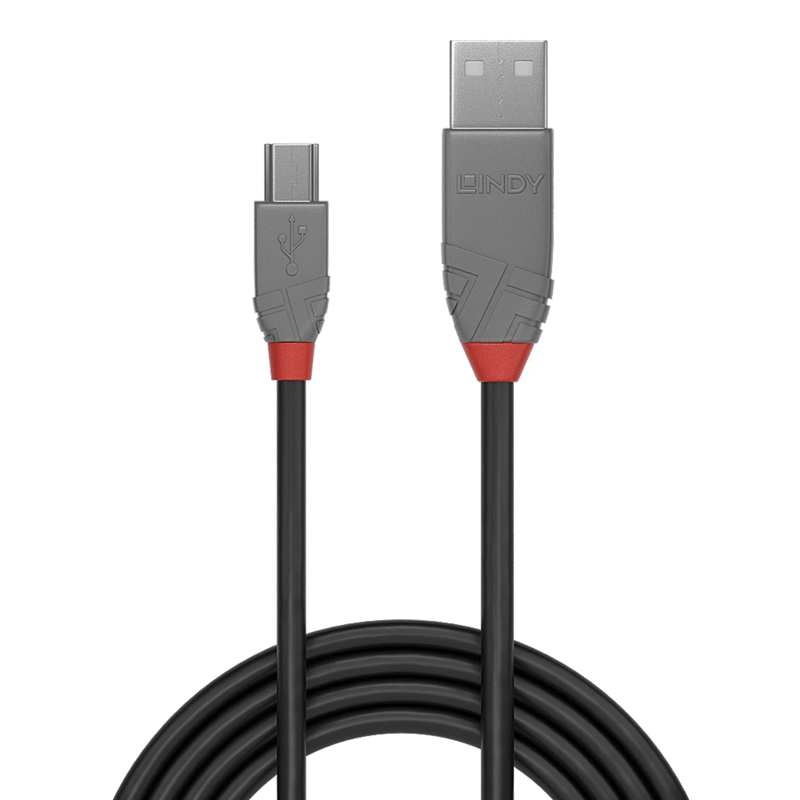 Lindy Câble USB 2.0 type A vers Mini-B, Anthra Line, 5m