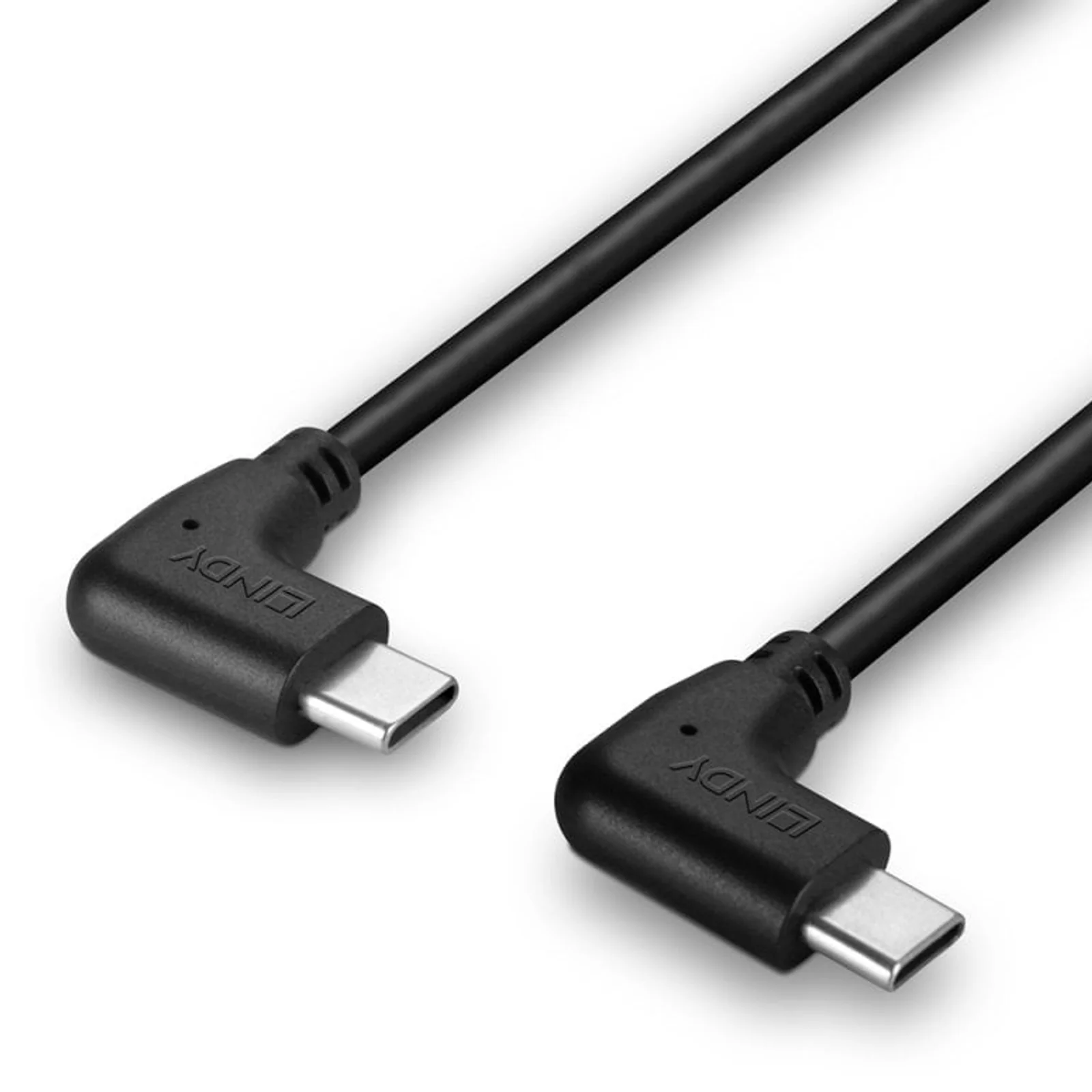 Lindy Câble USB 2.0 Type C de 0.5m, 2 x 90° à angle droit, 60W PD