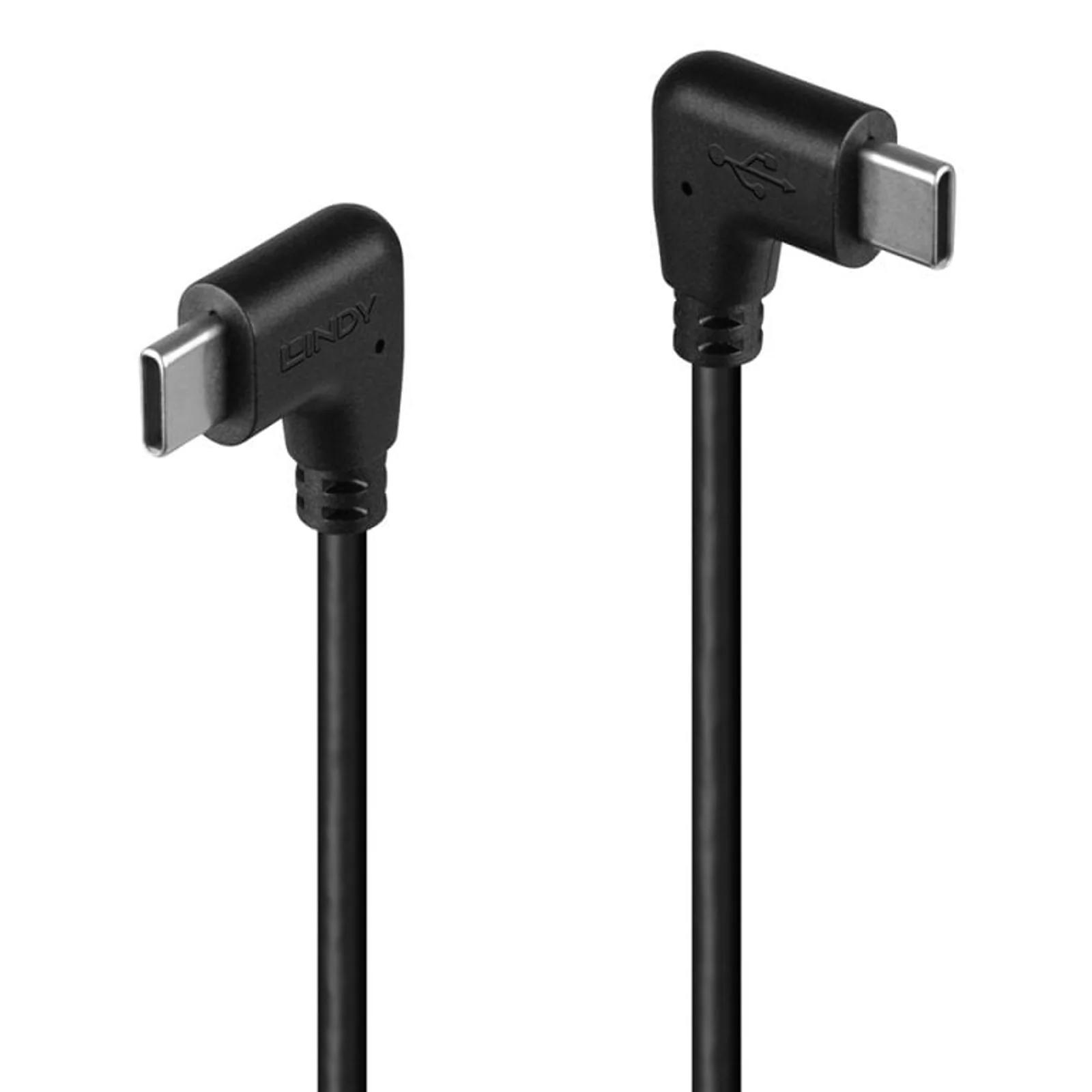 Câble USB 2.0 Type C de 1m, 2 x 90° à angle droit, 60W PD