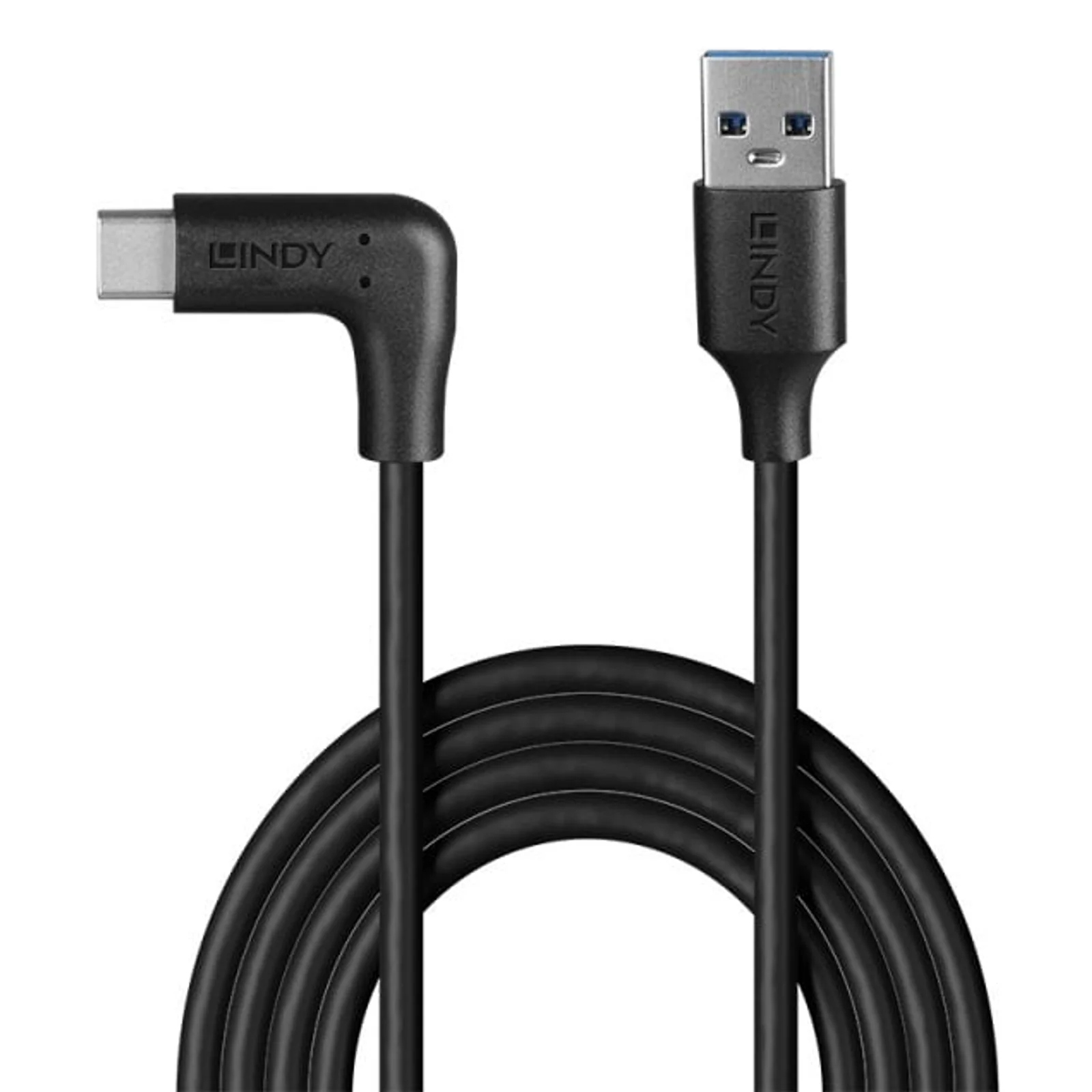 Lindy Câble USB 3.2 Type A vers C de 1.5m, 90°, 10Gbit/s