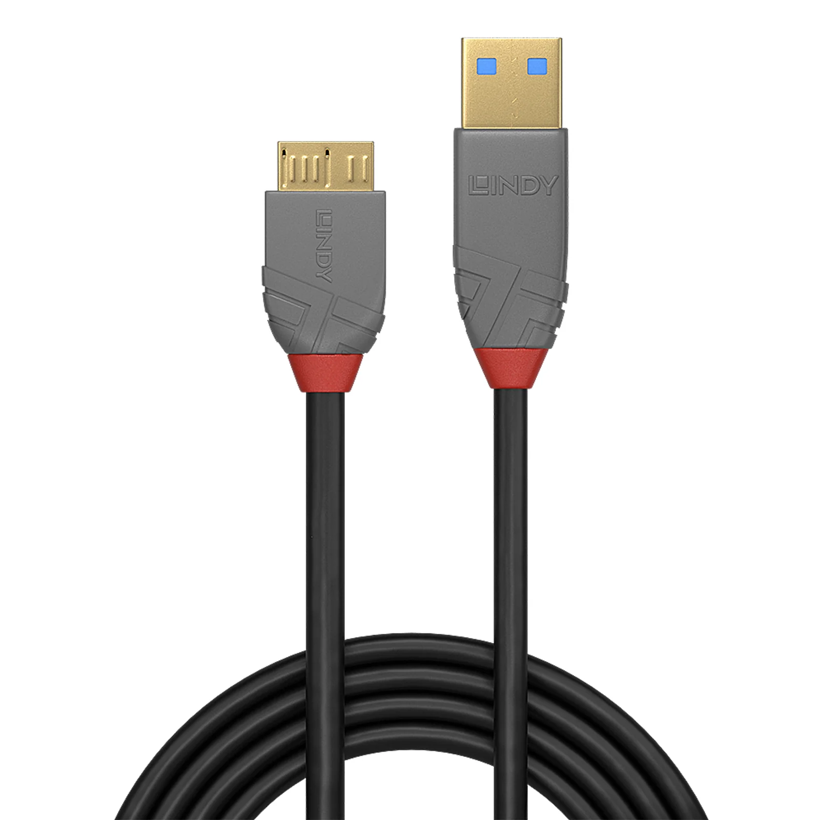 Lindy Câble USB 3.2 Type A vers Micro-B, 5Gbit/s, Anthra Line, 3m