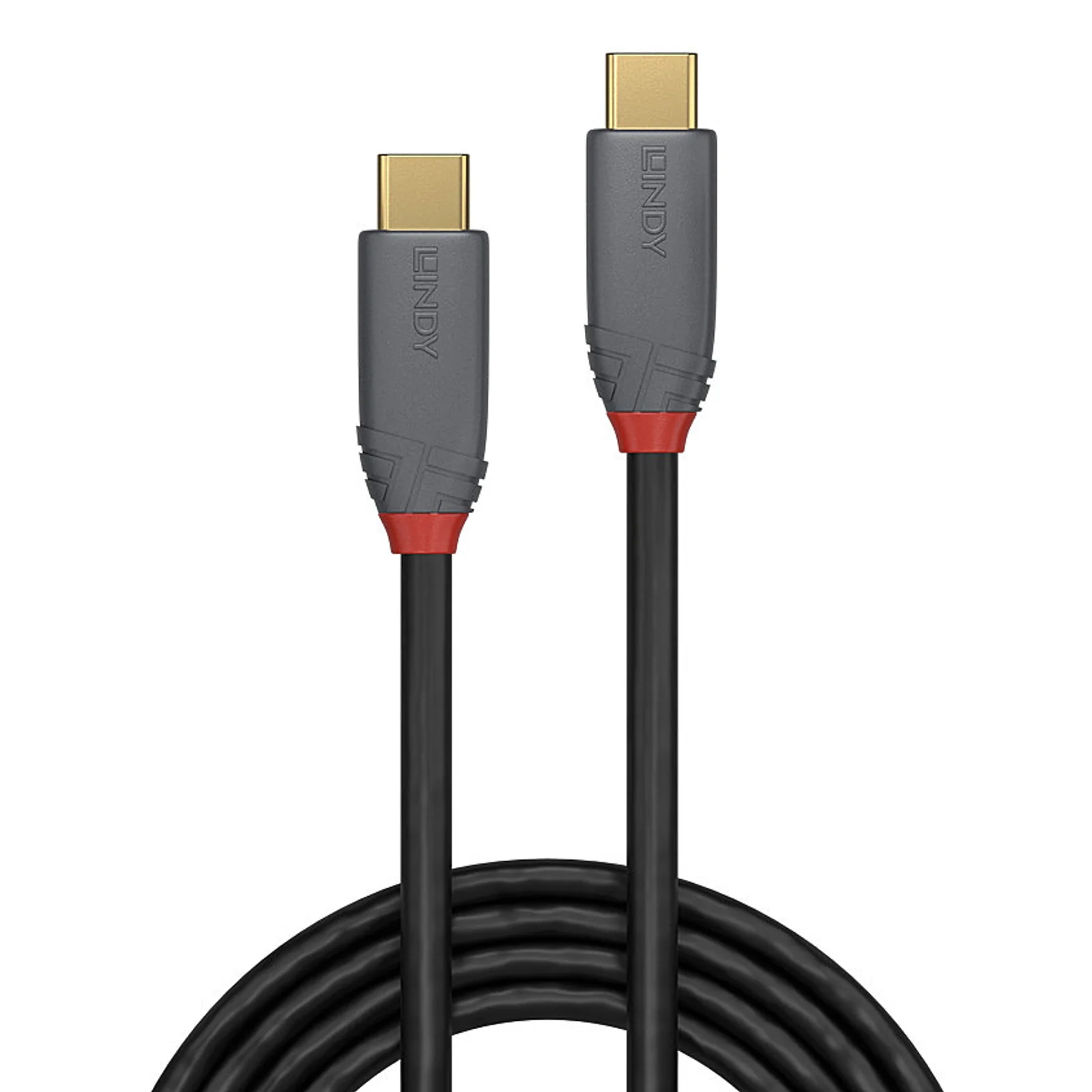 Lindy Câble USB 3.2 type C vers C, 20Gbit/s, 100W, PD, Anthra Line, 0.5m