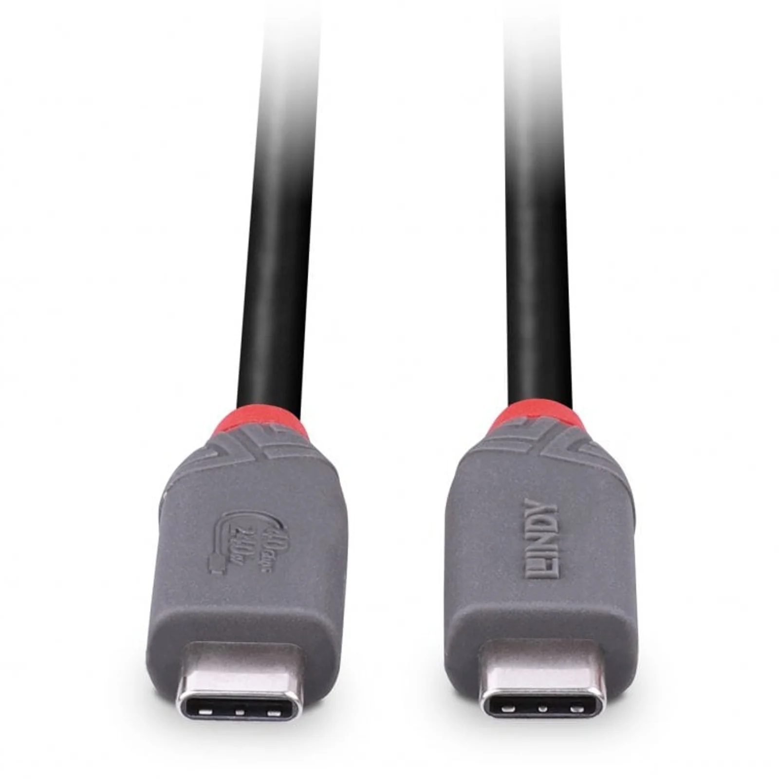 Lindy Câble USB4 Type C de 0.8m, 40Gbit/s, 240W PD, gamme Anthra