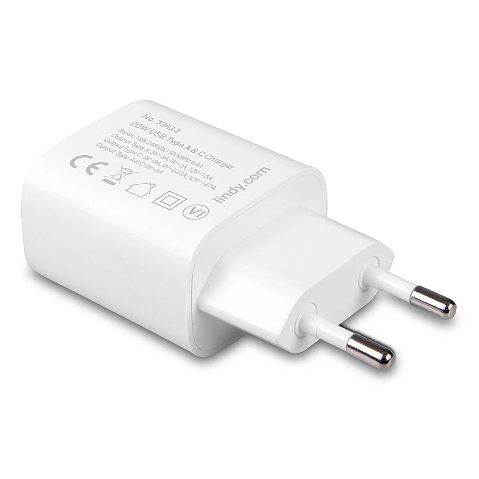 Lindy Chargeur USB Type A & C 20W