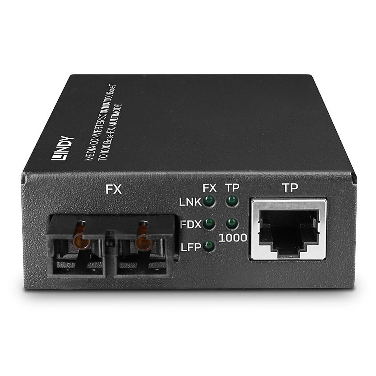 Lindy Convertisseur de média SC 10/100/1000 Base-T vers 1000 Base-FX, Multimode