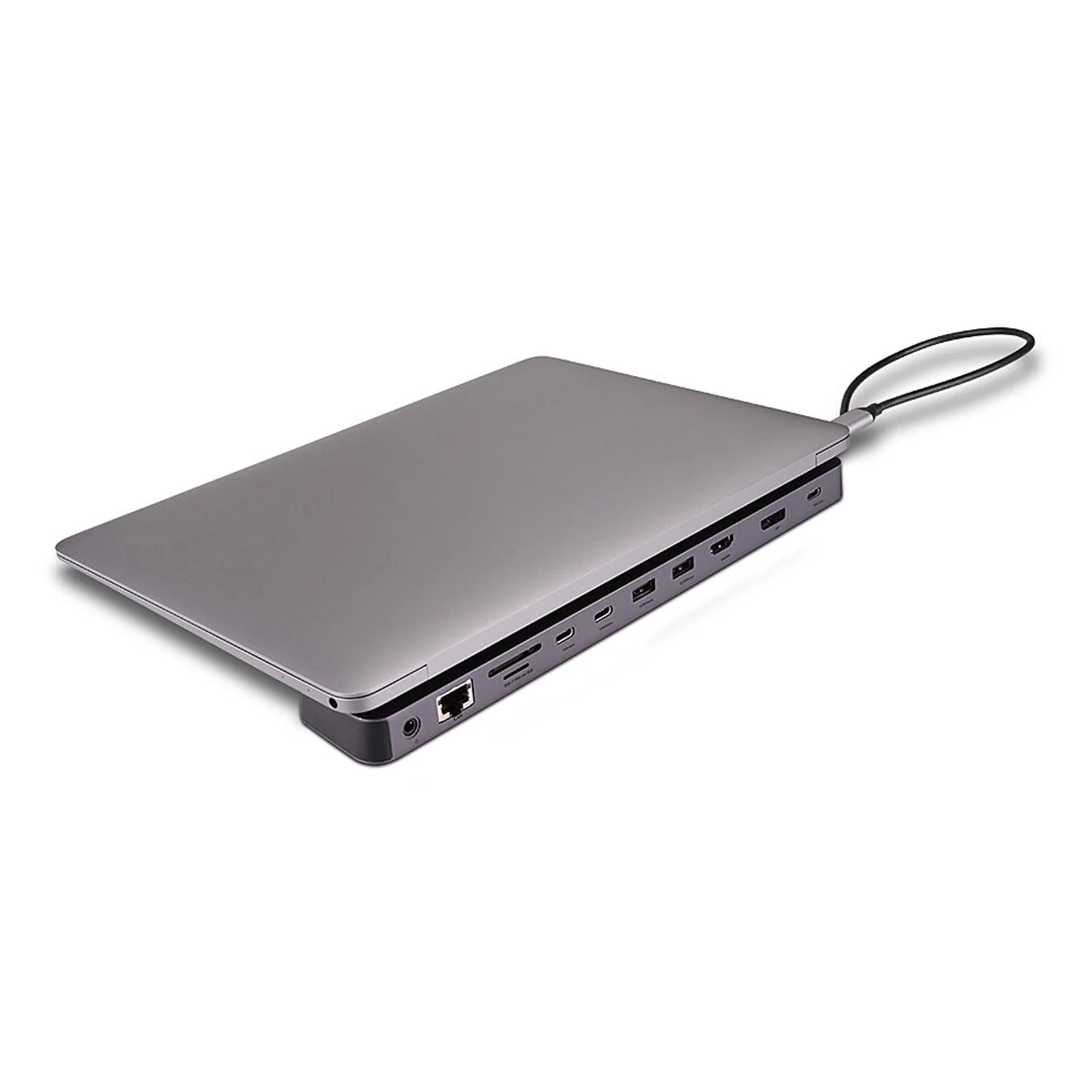 Lindy DST-Mini XT 810, Mini Docking Station USB-C pour Laptop pour un écran 8K ou deux écrans 4K60 et charge 100W