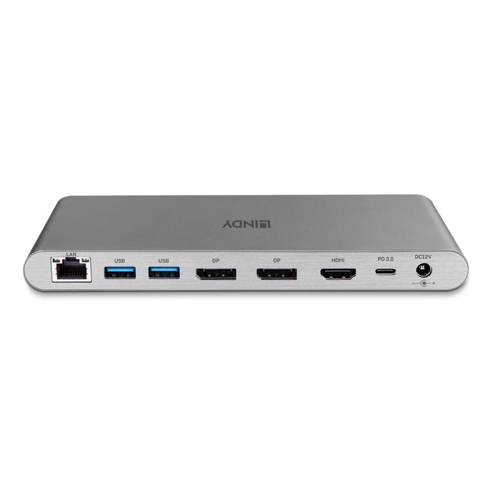 Lindy DST-Pro 5K XT, Docking Station USB-C pour Laptop avec trois écrans (4K) ou un écran (5K) & Power Delivery 100W