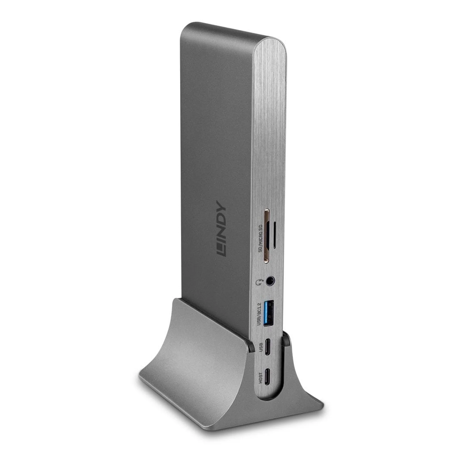 Lindy DST-Pro 5K XT, Docking Station USB-C pour Laptop avec trois écrans (4K) ou un écran (5K) & Power Delivery 100W