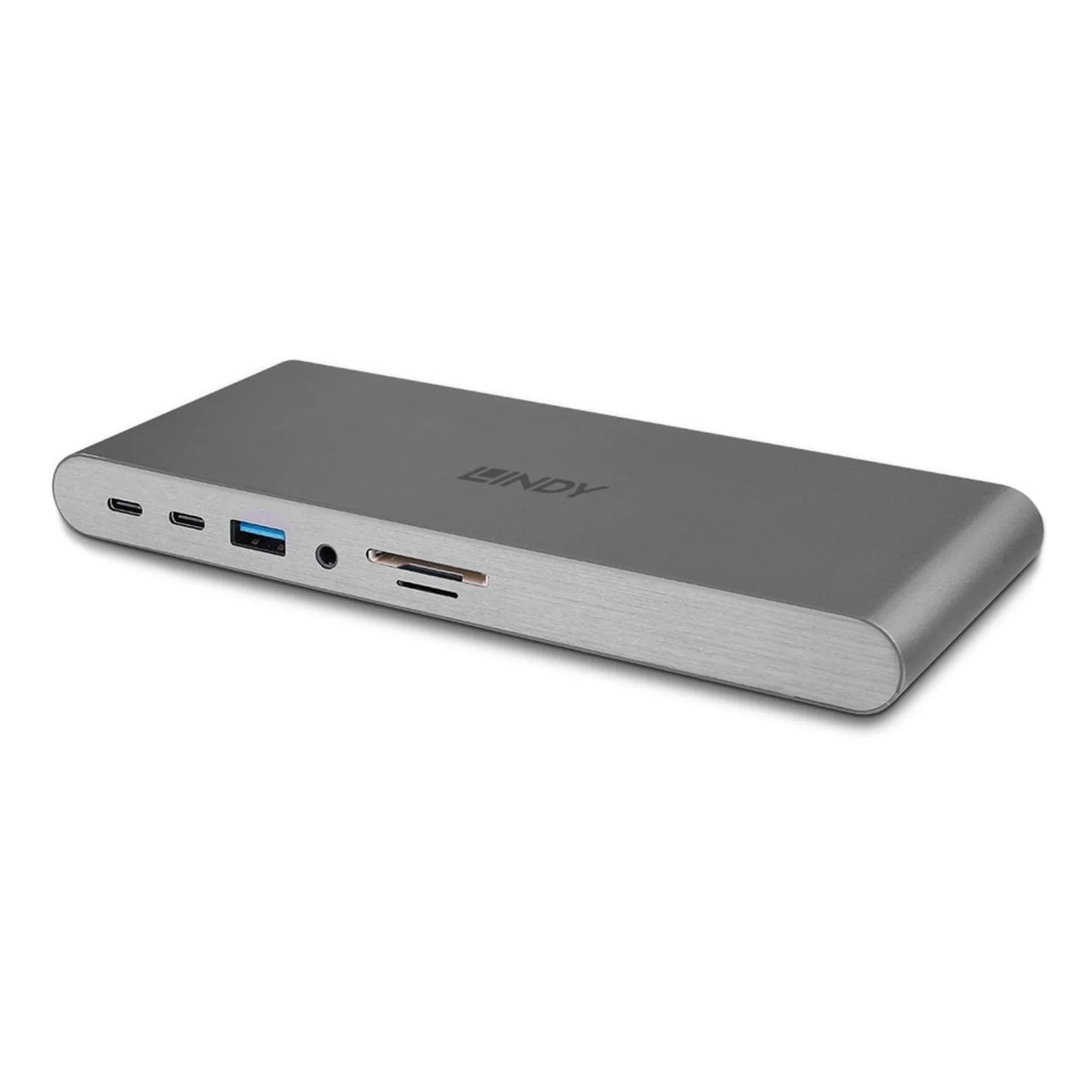 Lindy DST-Pro 5K XT, Docking Station USB-C pour Laptop avec trois écrans (4K) ou un écran (5K) & Power Delivery 100W