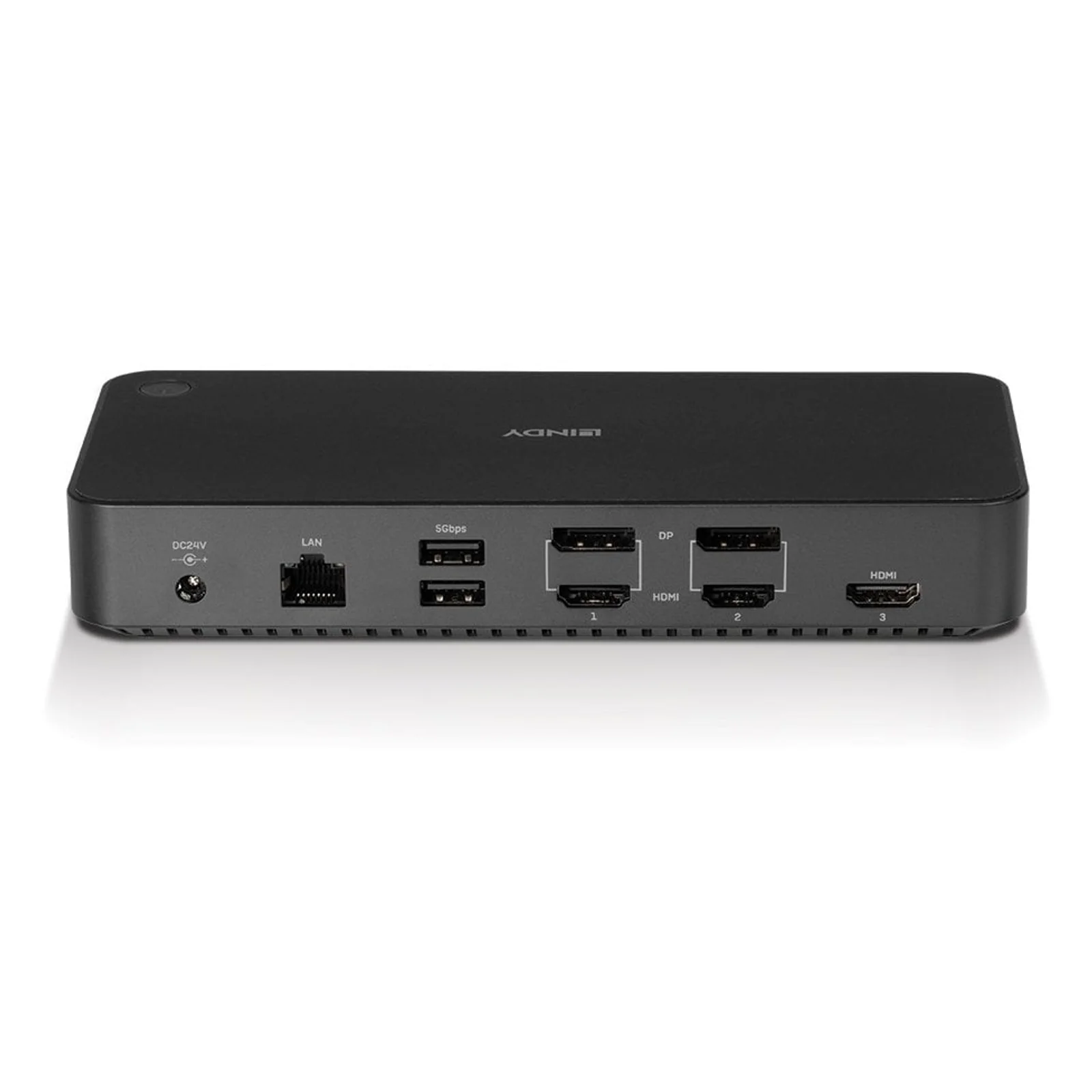 Lindy DST-Pro Universal, Docking Station Hybride USB Type C et Type A pour Laptop avec prise en charge 3x4K (DP or HDMI®)