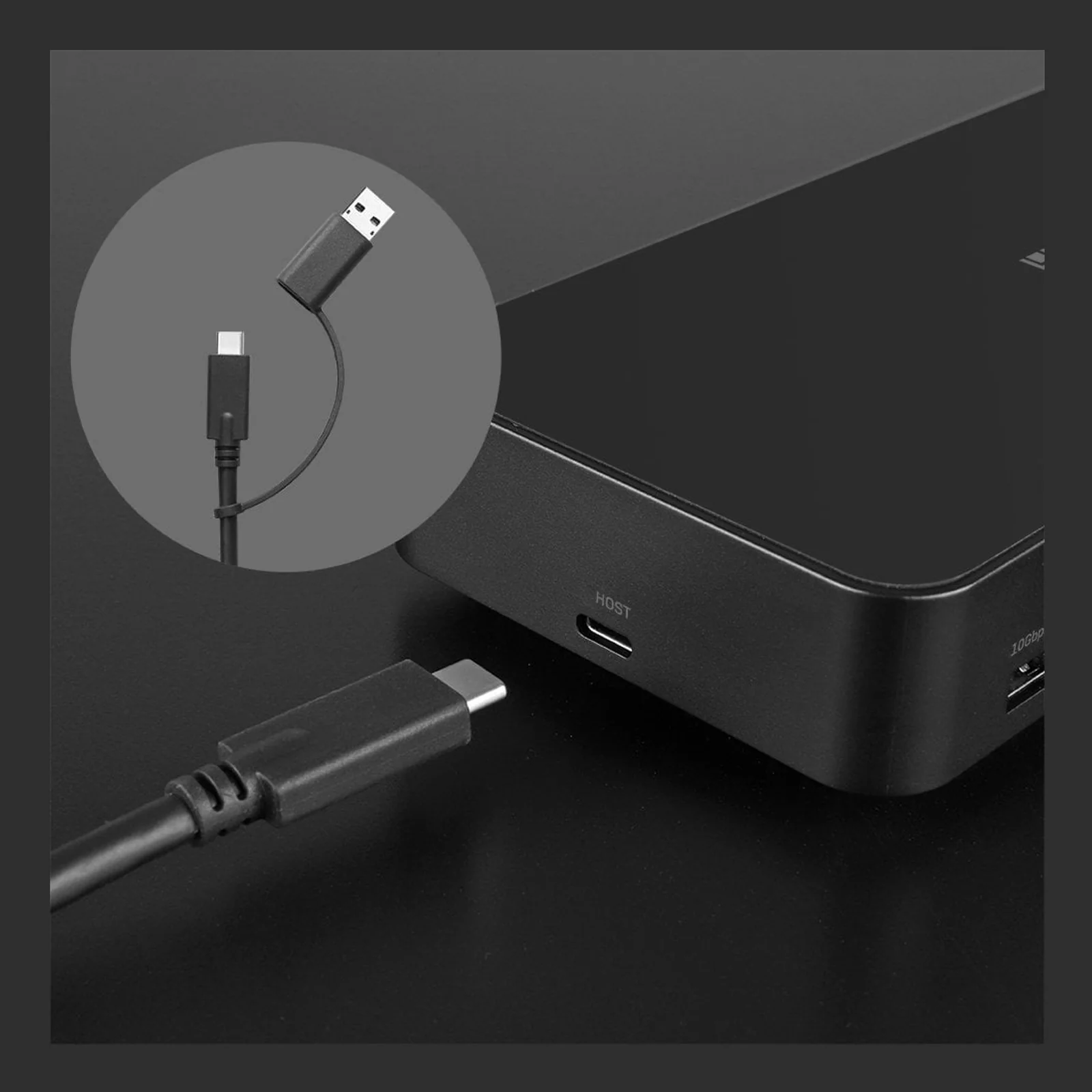 Lindy DST-Pro Universal, Docking Station Hybride USB Type C et Type A pour Laptop avec prise en charge 3x4K (DP or HDMI®)